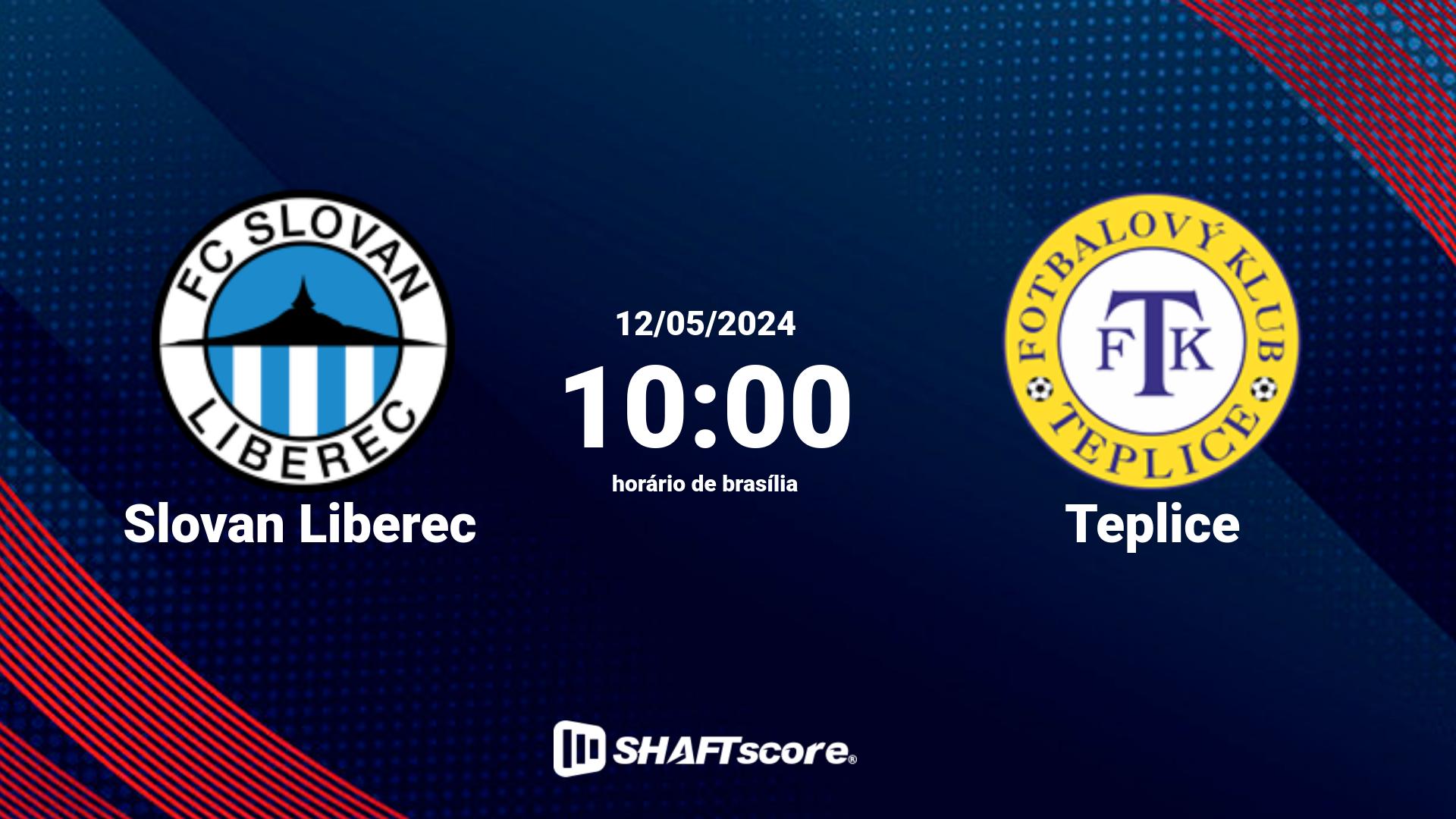 Estatísticas do jogo Slovan Liberec vs Teplice 12.05 10:00