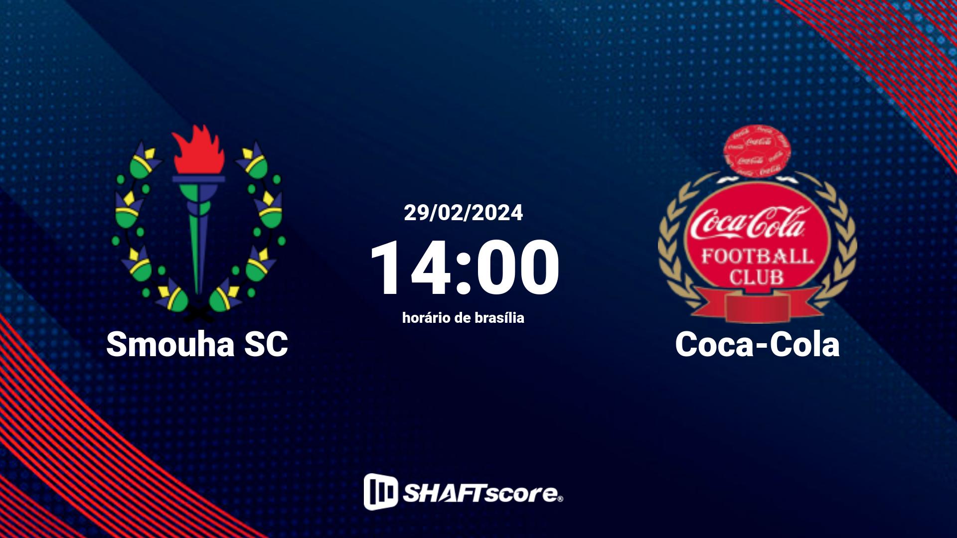 Estatísticas do jogo Smouha SC vs Coca-Cola 29.02 14:00