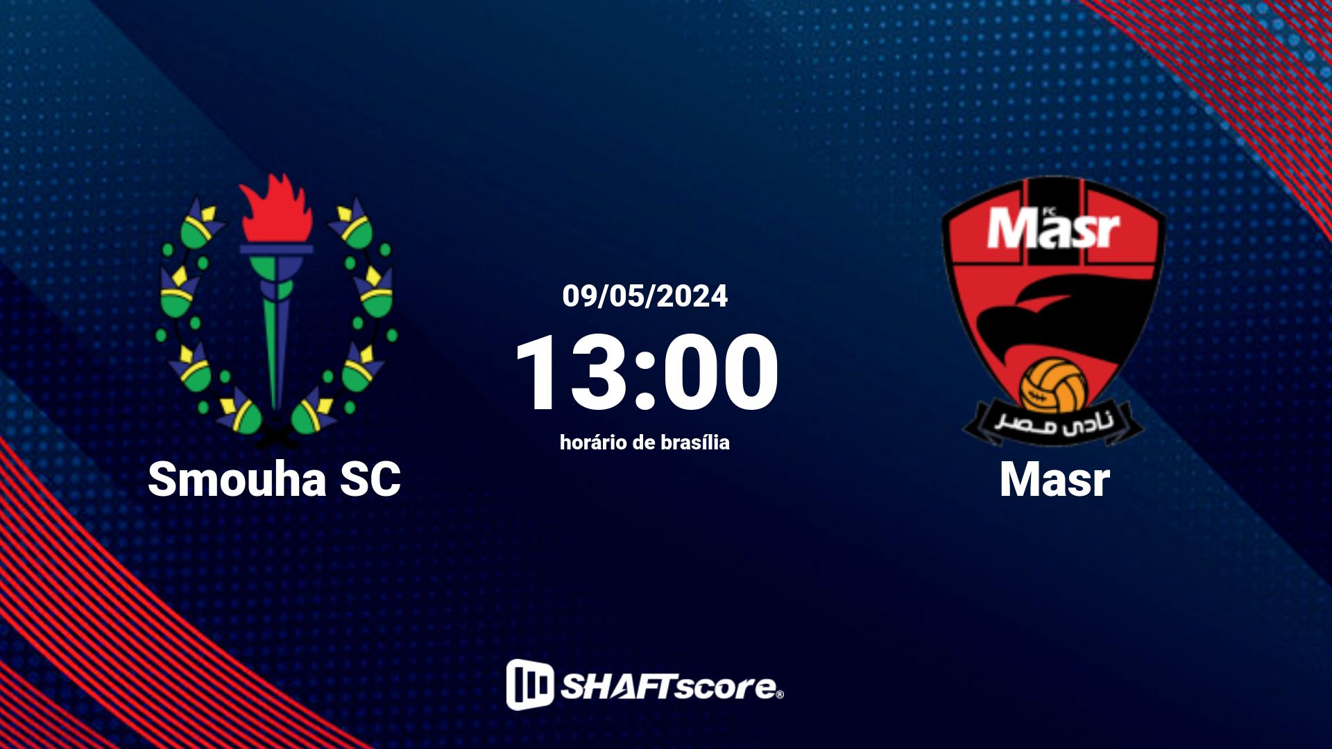 Estatísticas do jogo Smouha SC vs Masr 09.05 13:00