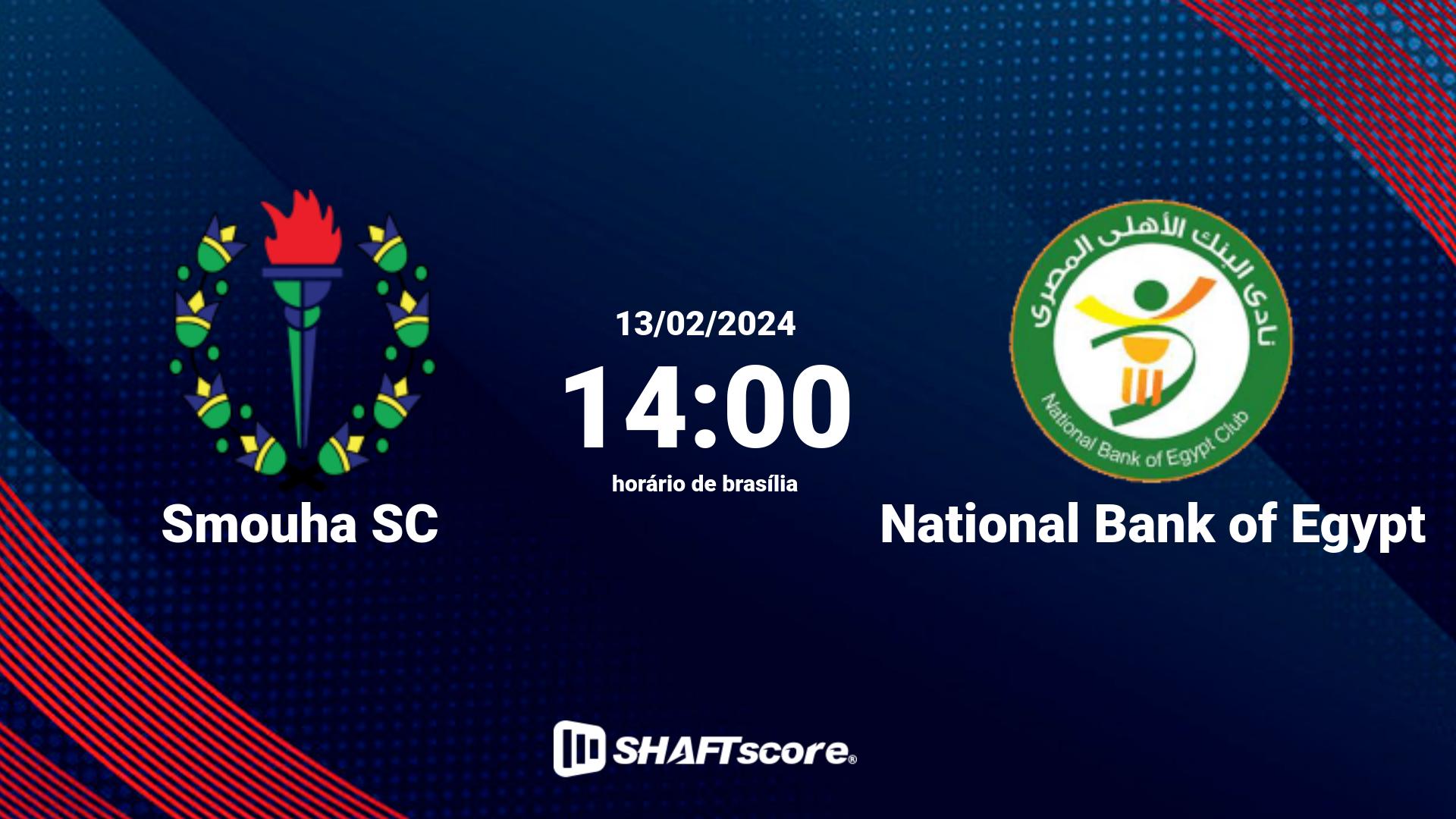 Estatísticas do jogo Smouha SC vs National Bank of Egypt 13.02 14:00