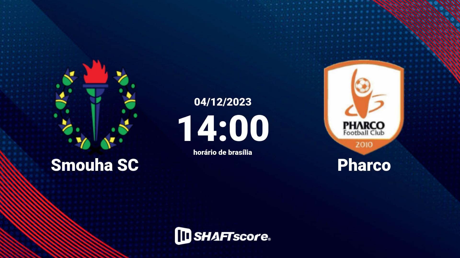 Estatísticas do jogo Smouha SC vs Pharco 04.12 14:00