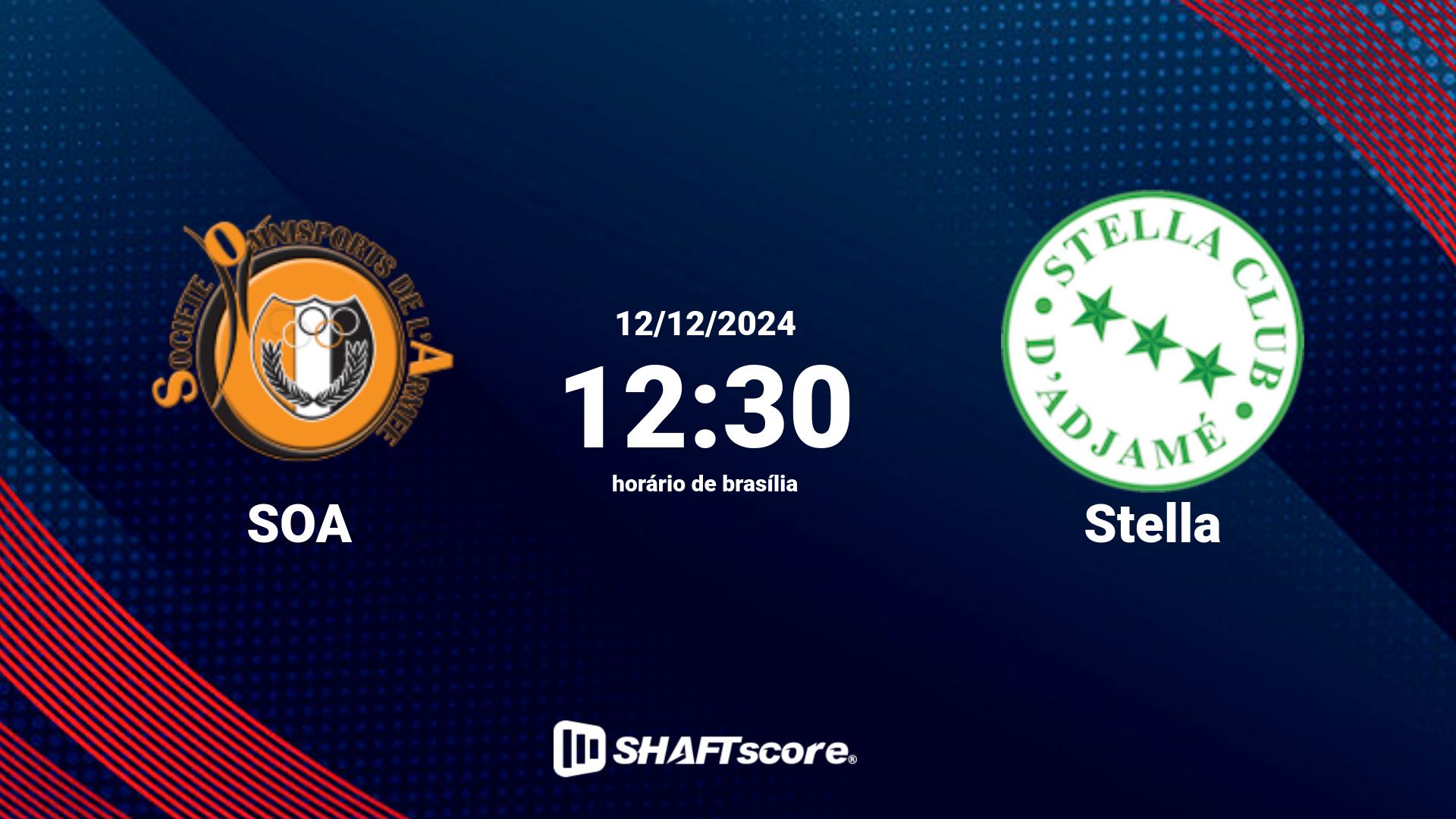 Estatísticas do jogo SOA vs Stella 12.12 12:30