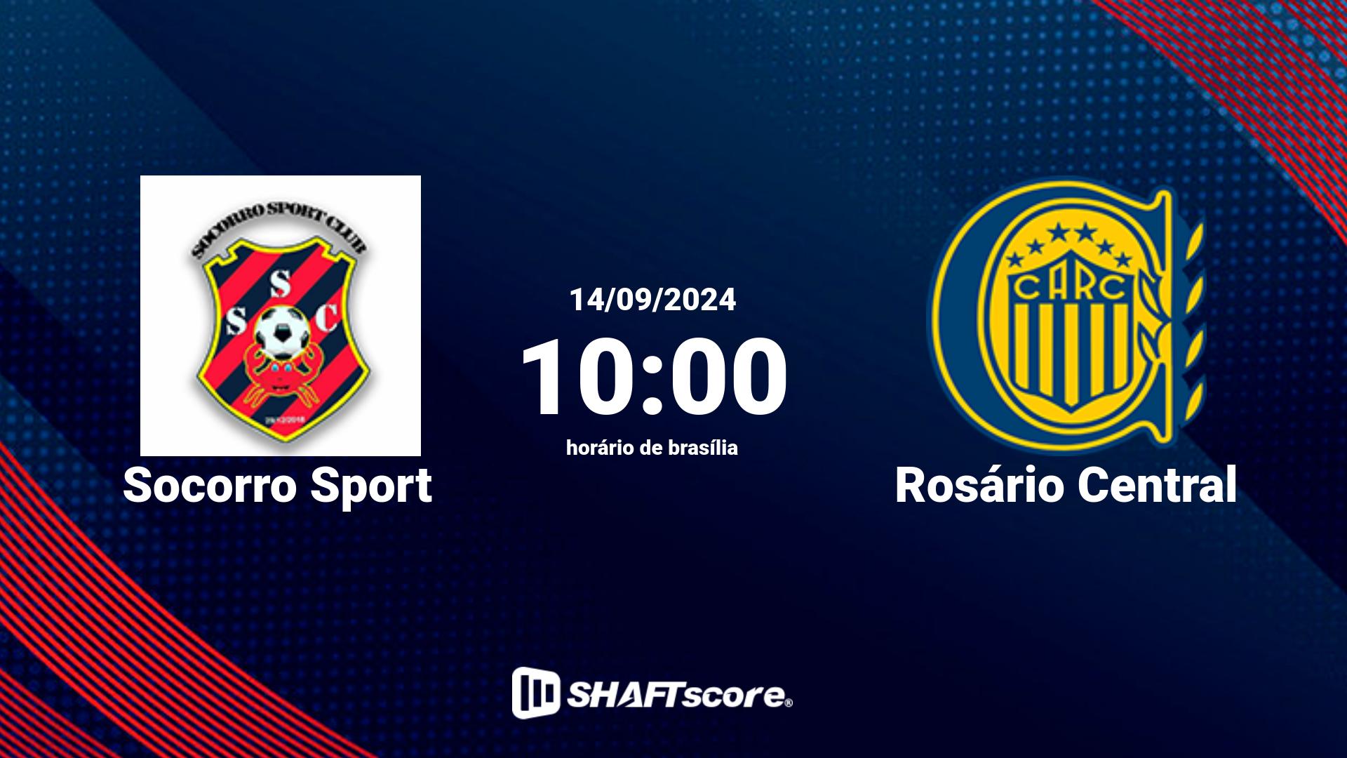 Estatísticas do jogo Socorro Sport vs Rosário Central 14.09 10:00