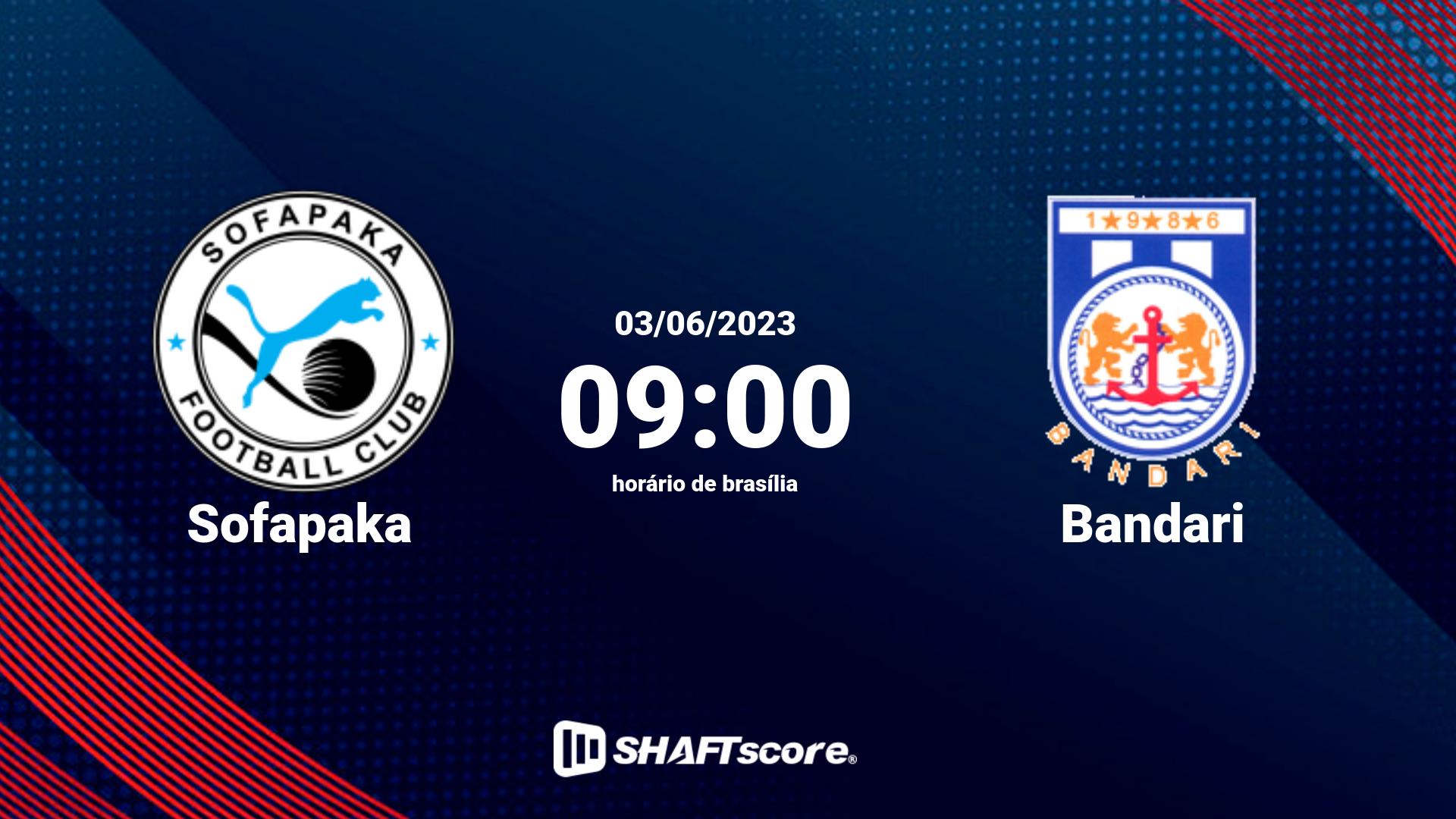 Estatísticas do jogo Sofapaka vs Bandari 03.06 09:00