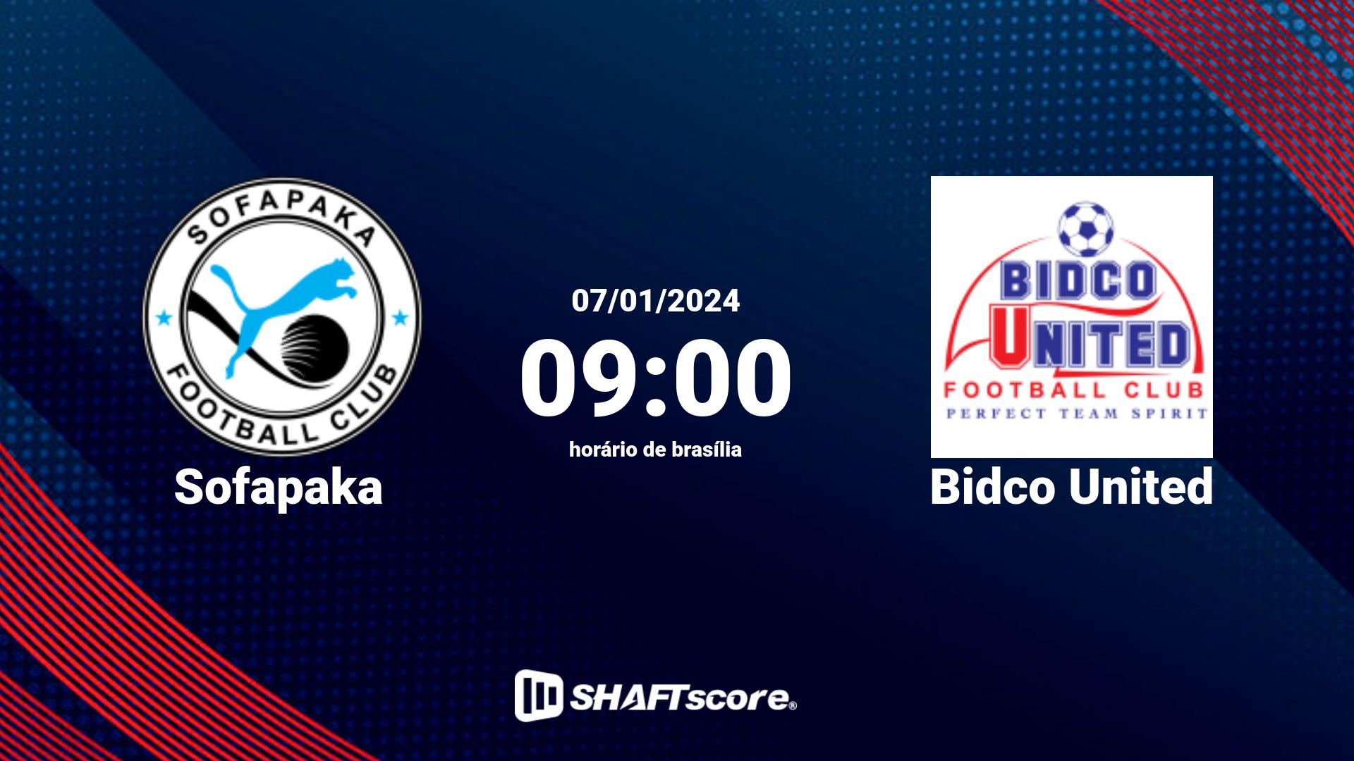 Estatísticas do jogo Sofapaka vs Bidco United 07.01 09:00