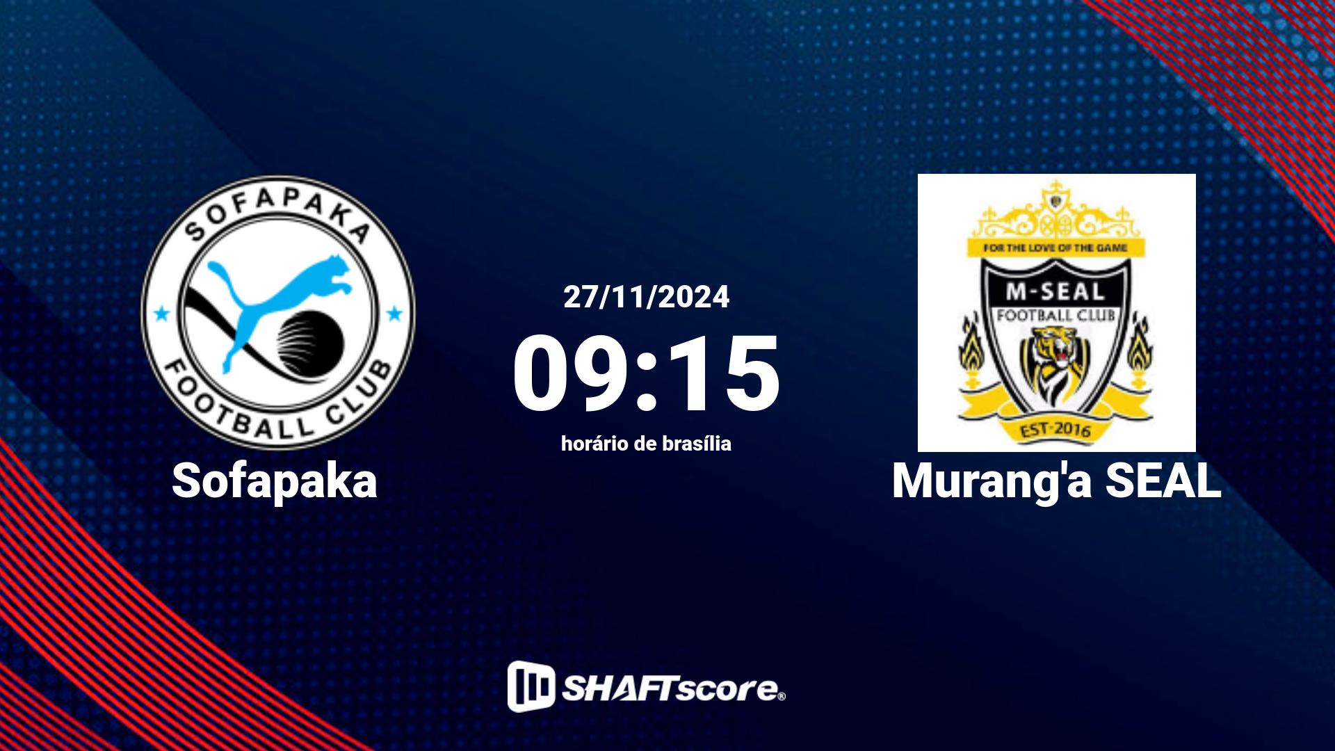 Estatísticas do jogo Sofapaka vs Murang'a SEAL 27.11 09:15