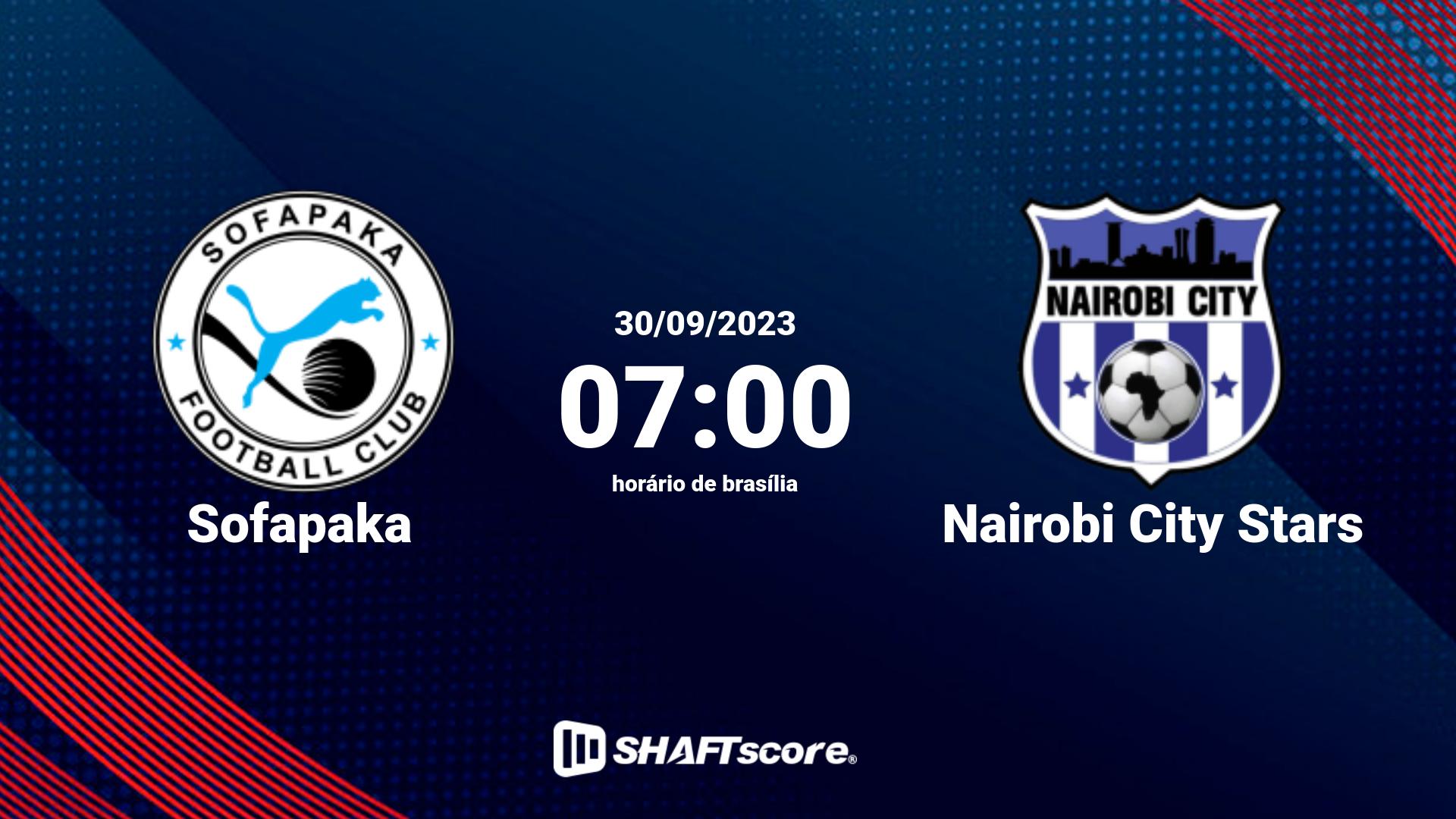 Estatísticas do jogo Sofapaka vs Nairobi City Stars 30.09 07:00