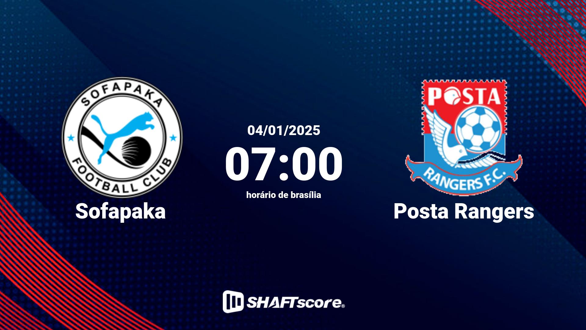 Estatísticas do jogo Sofapaka vs Posta Rangers 04.01 07:00