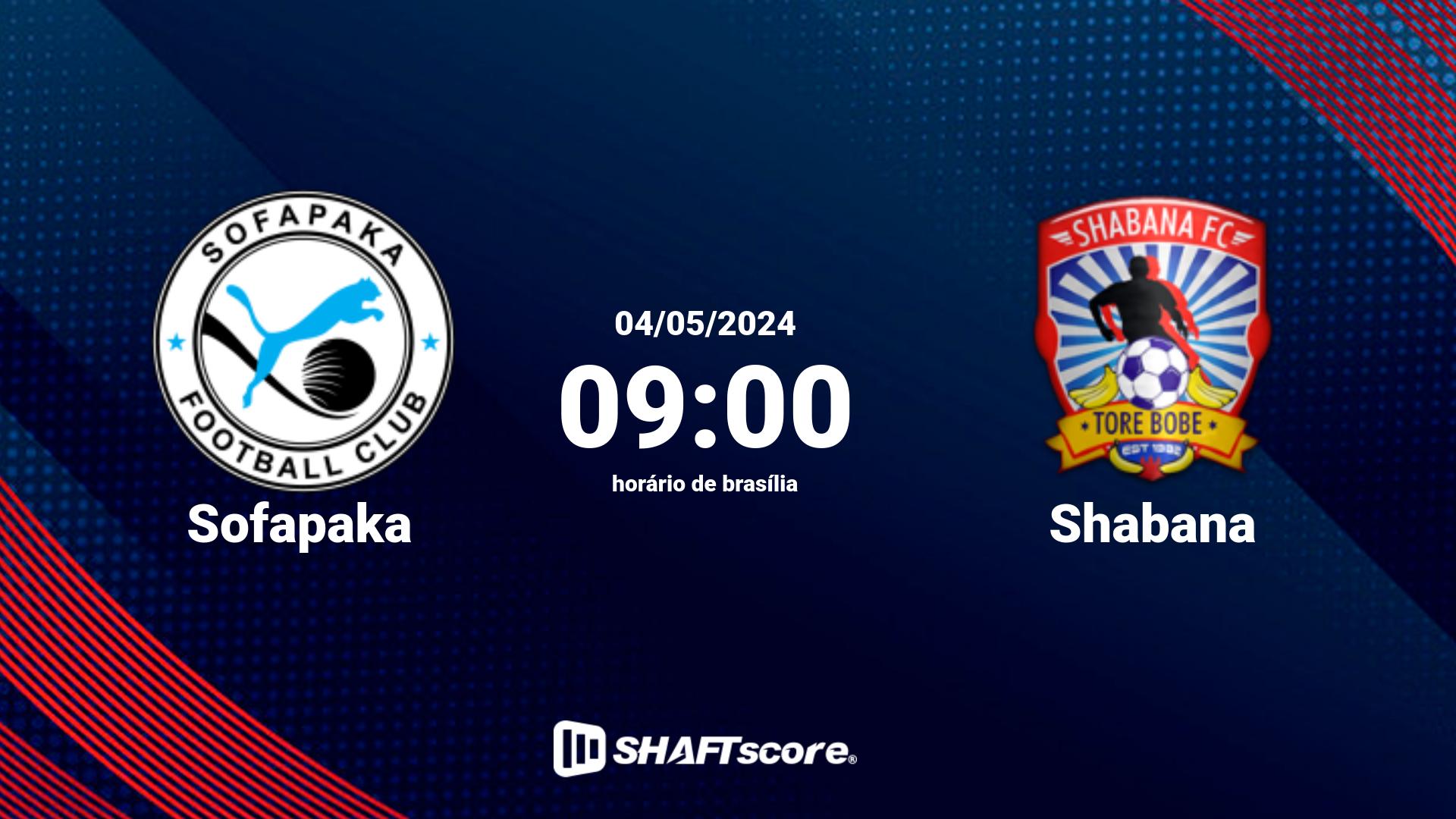 Estatísticas do jogo Sofapaka vs Shabana 04.05 09:00