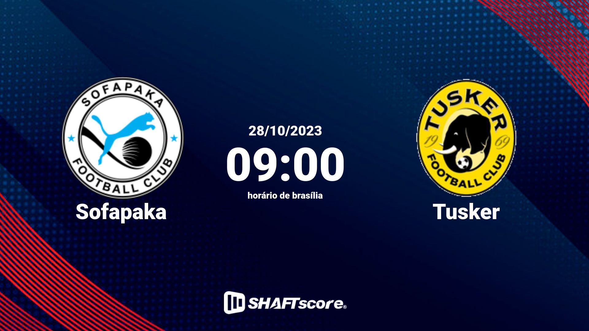 Estatísticas do jogo Sofapaka vs Tusker 28.10 09:00