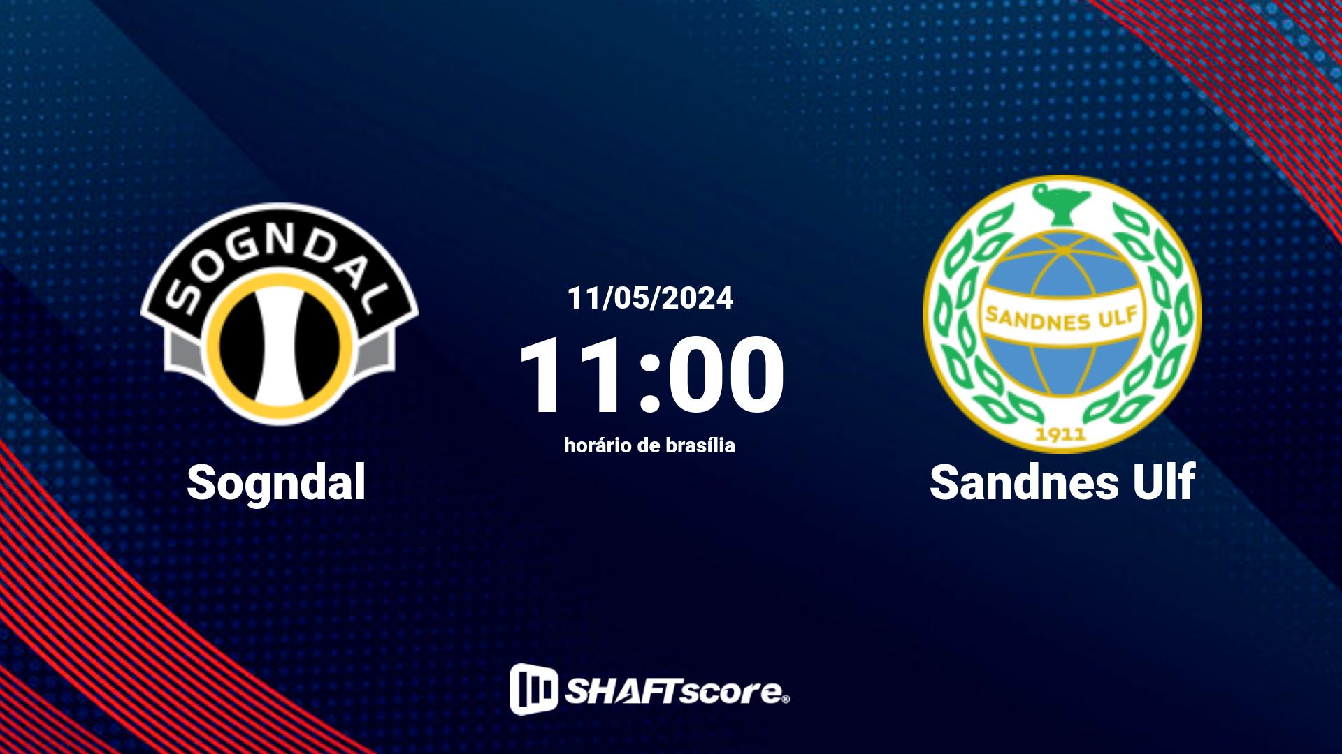 Estatísticas do jogo Sogndal vs Sandnes Ulf 11.05 11:00