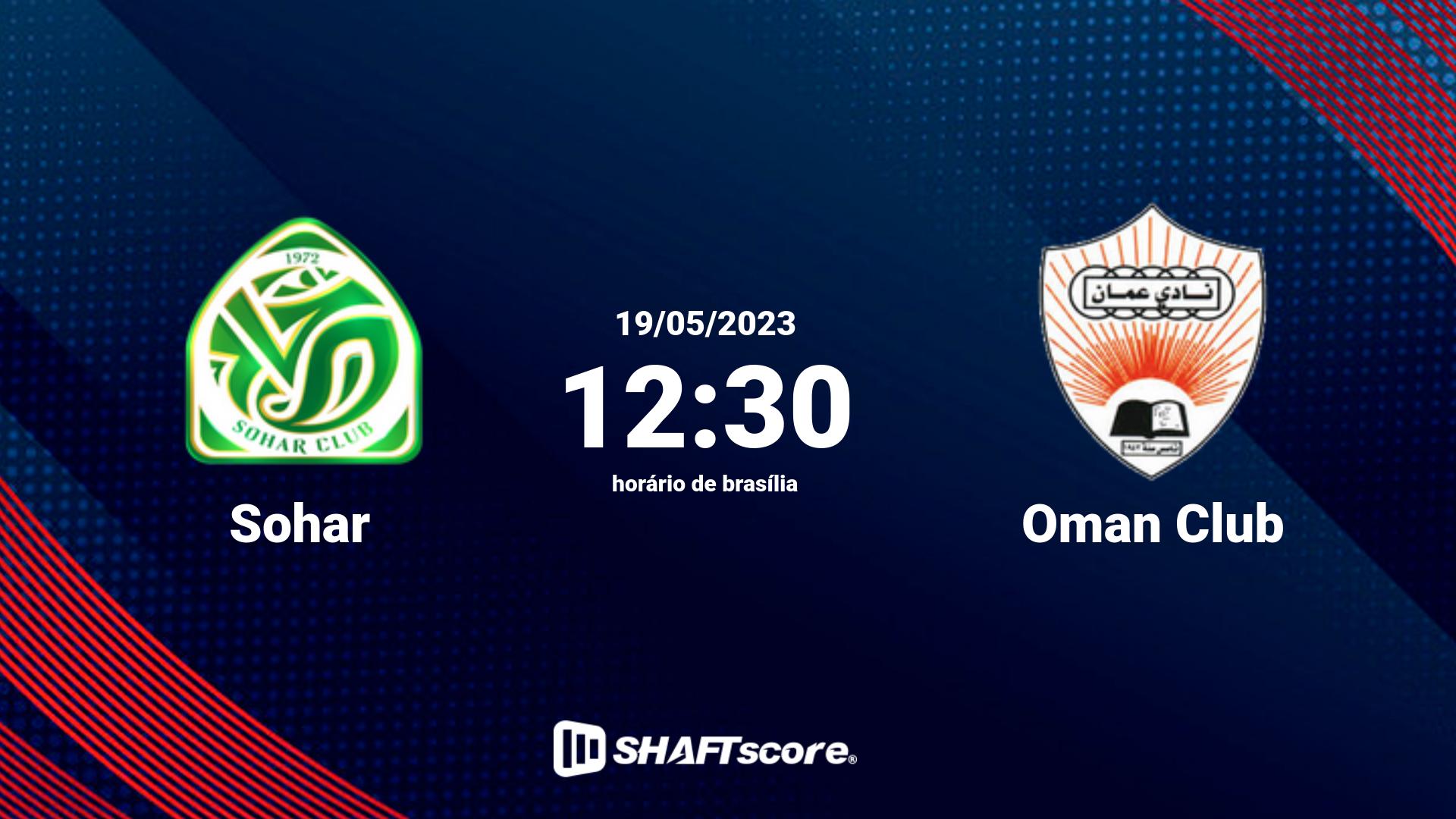 Estatísticas do jogo Sohar vs Oman Club 19.05 12:30