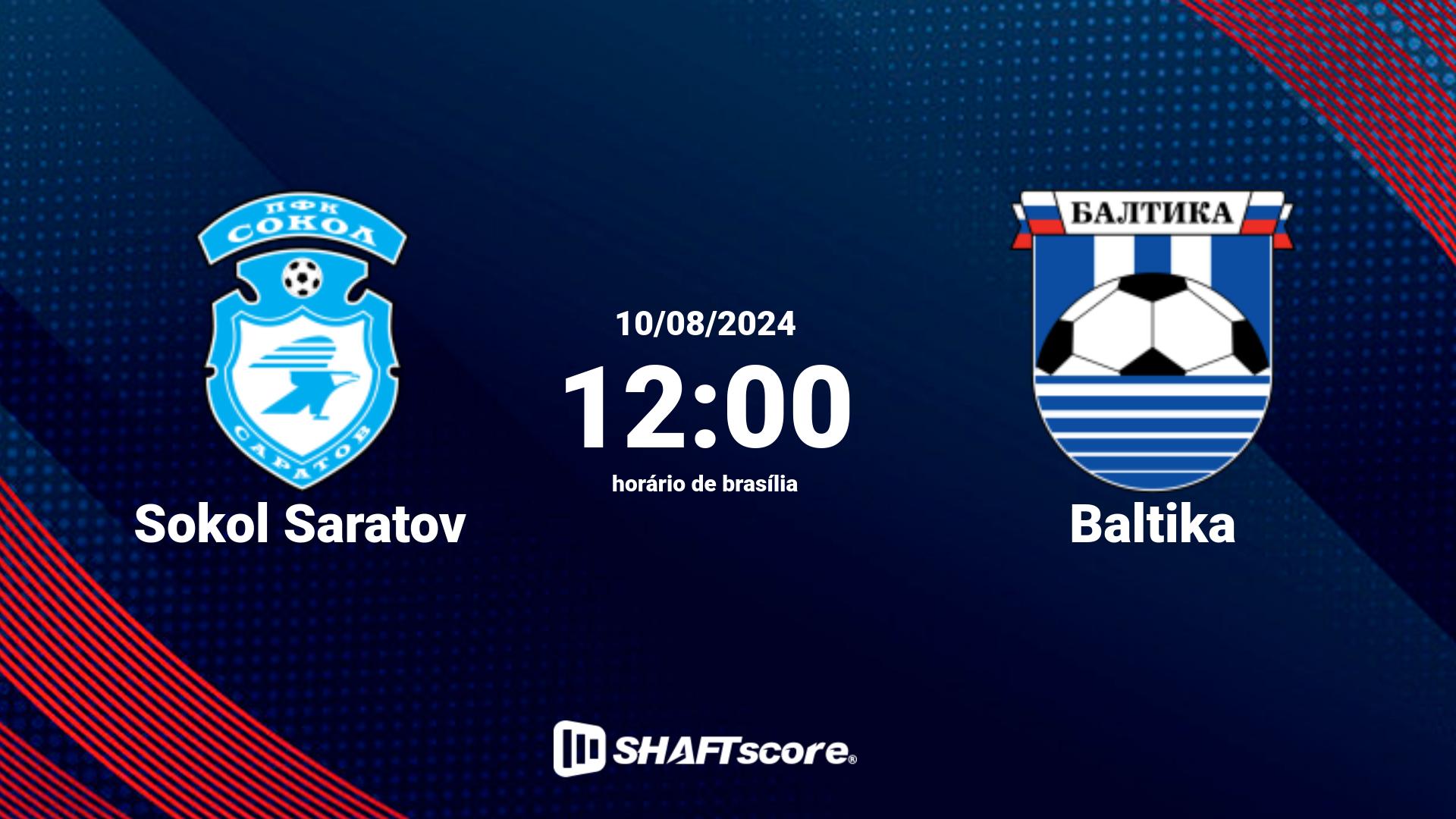 Estatísticas do jogo Sokol Saratov vs Baltika 10.08 12:00