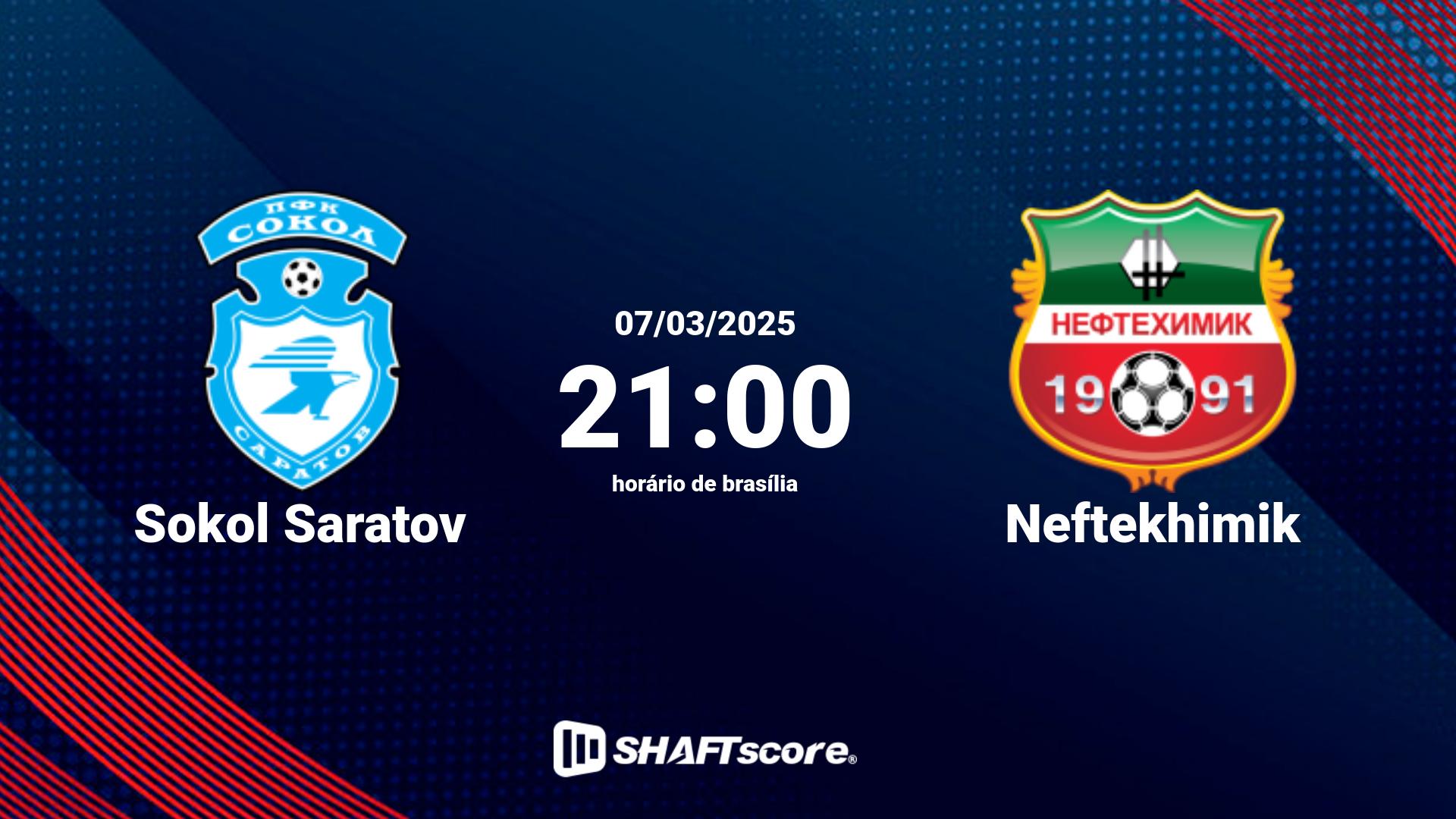 Estatísticas do jogo Sokol Saratov vs Neftekhimik 07.03 21:00