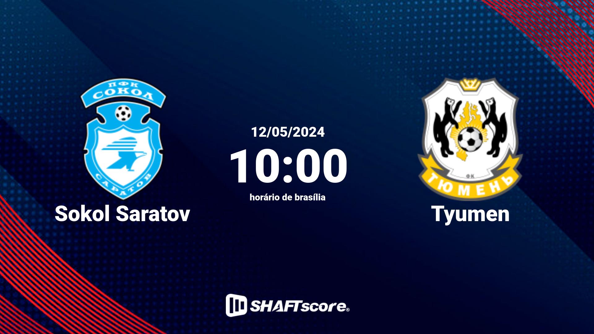 Estatísticas do jogo Sokol Saratov vs Tyumen 12.05 10:00