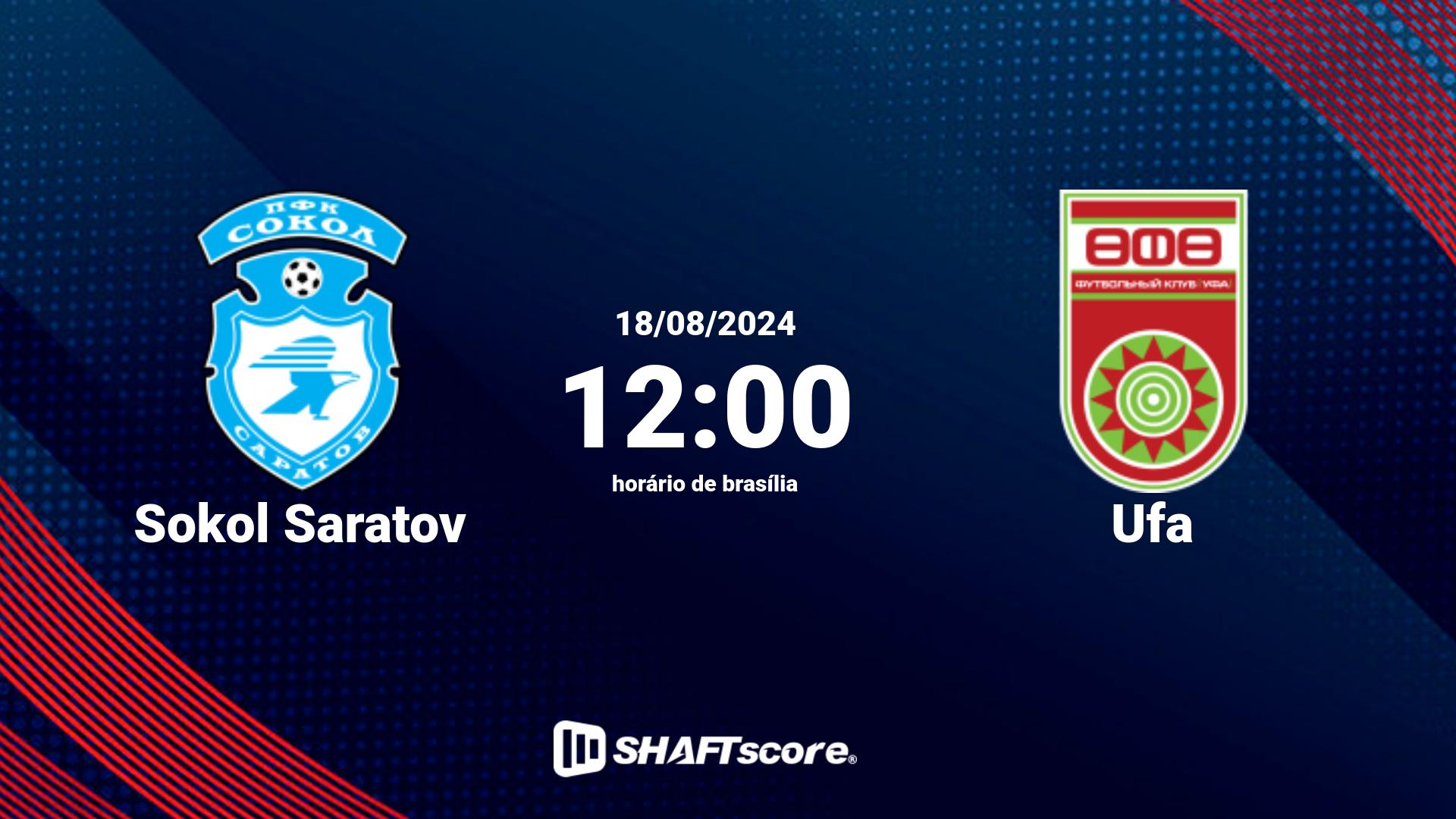 Estatísticas do jogo Sokol Saratov vs Ufa 18.08 12:00