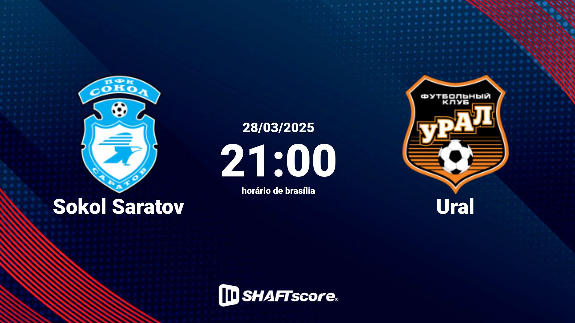 Estatísticas do jogo Sokol Saratov vs Ural 28.03 21:00