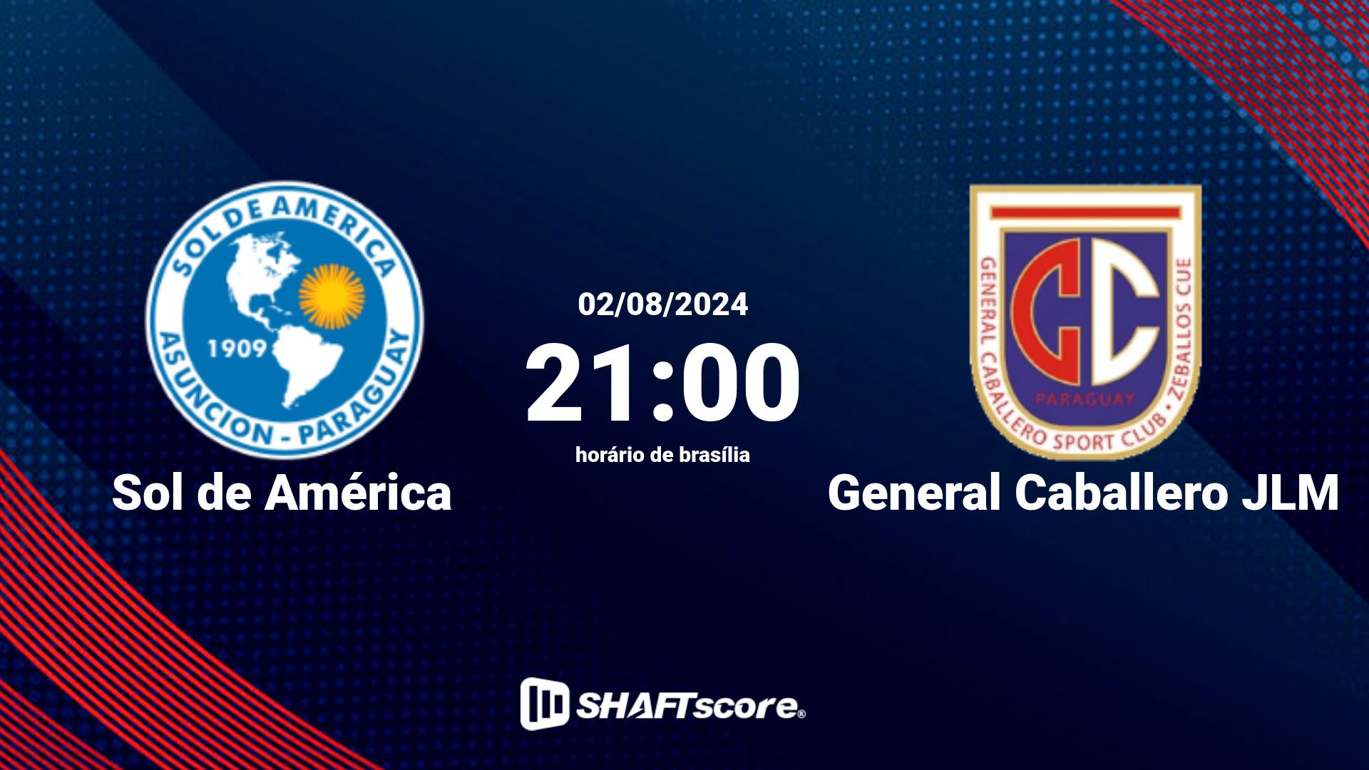 Estatísticas do jogo Sol de América vs General Caballero JLM 02.08 21:00