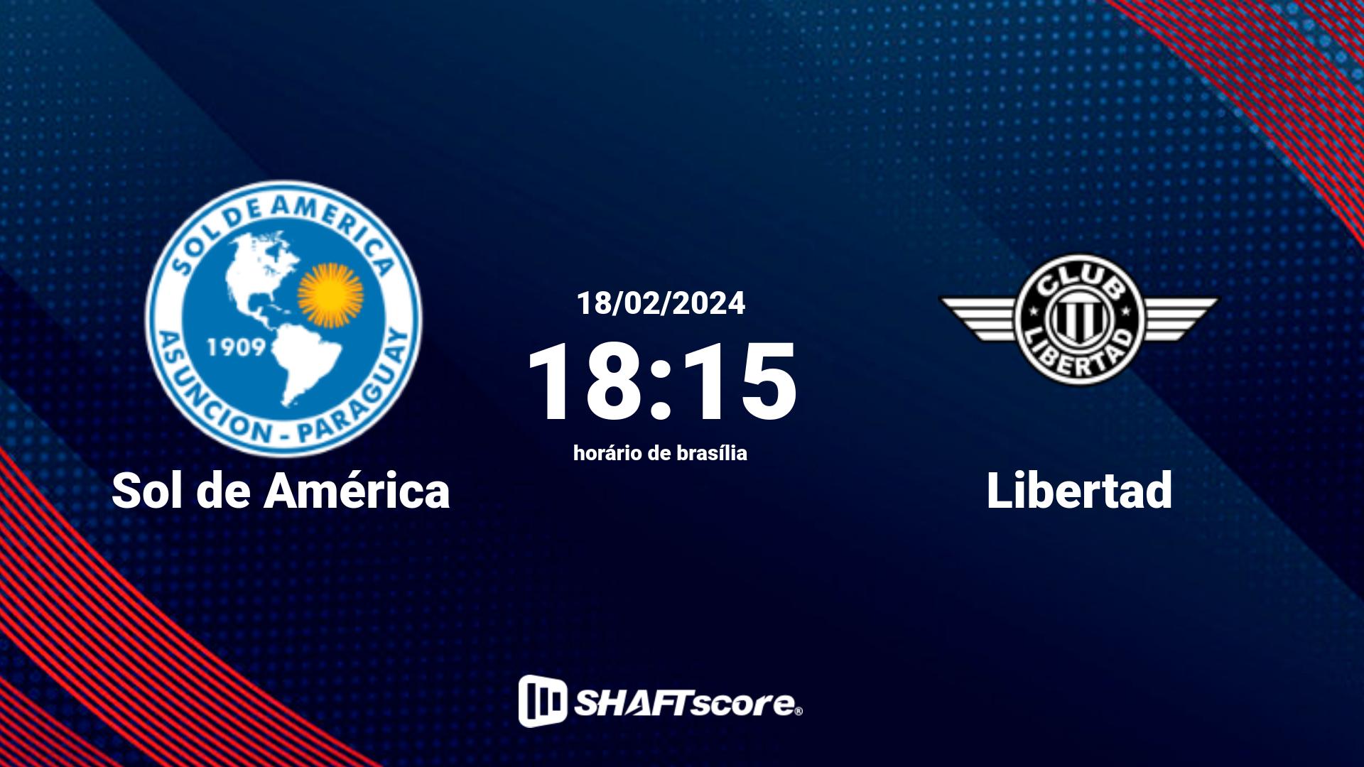 Estatísticas do jogo Sol de América vs Libertad 18.02 18:15