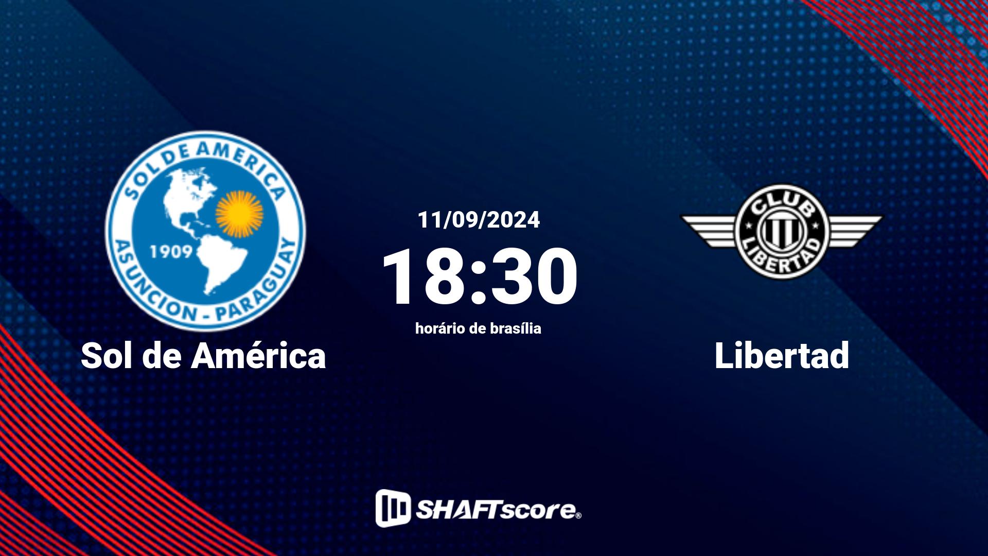 Estatísticas do jogo Sol de América vs Libertad 11.09 18:30