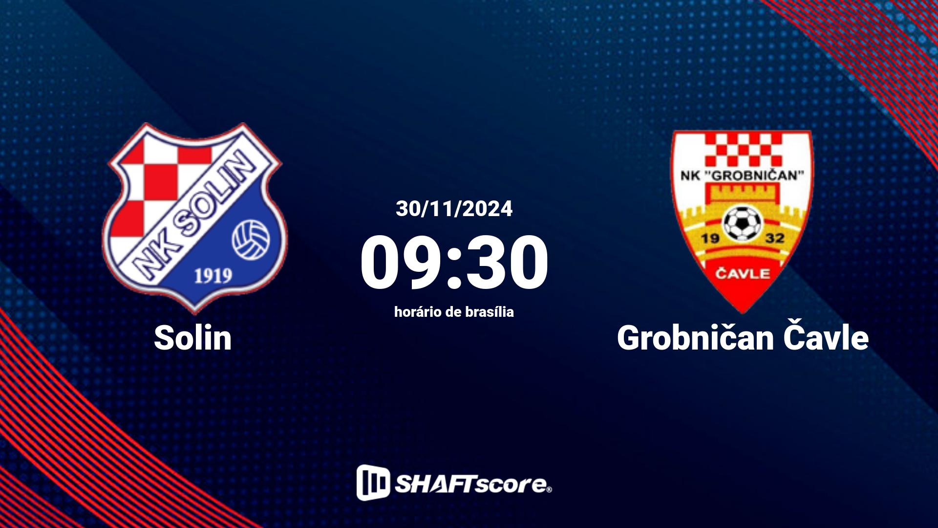 Estatísticas do jogo Solin vs Grobničan Čavle 30.11 09:30