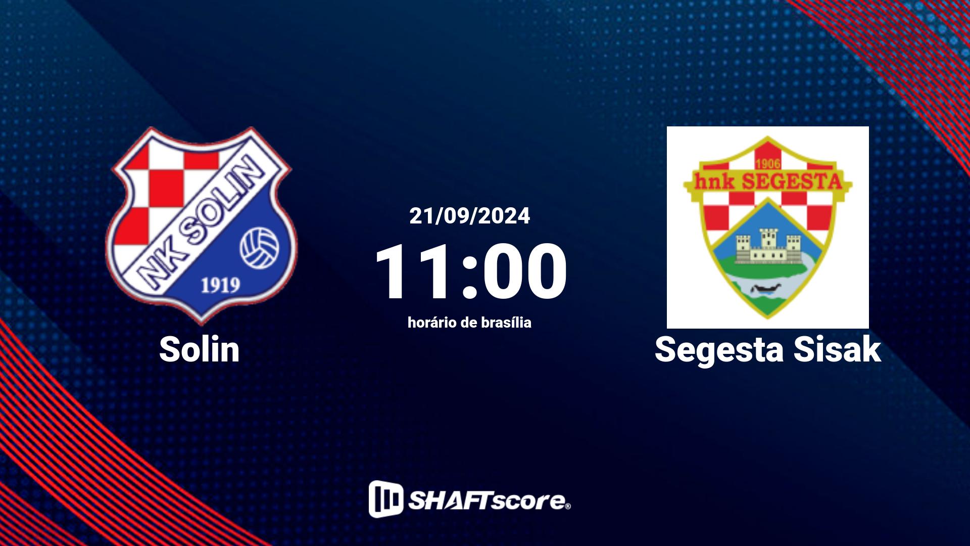 Estatísticas do jogo Solin vs Segesta Sisak 21.09 11:00