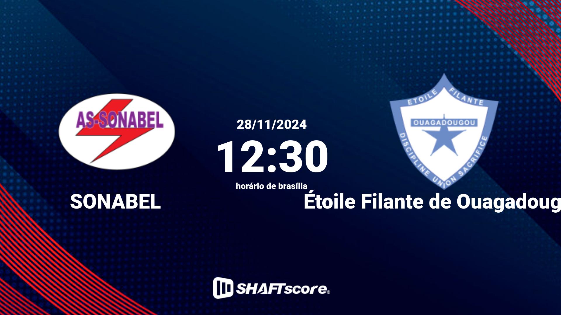 Estatísticas do jogo SONABEL vs Étoile Filante de Ouagadougou 28.11 12:30