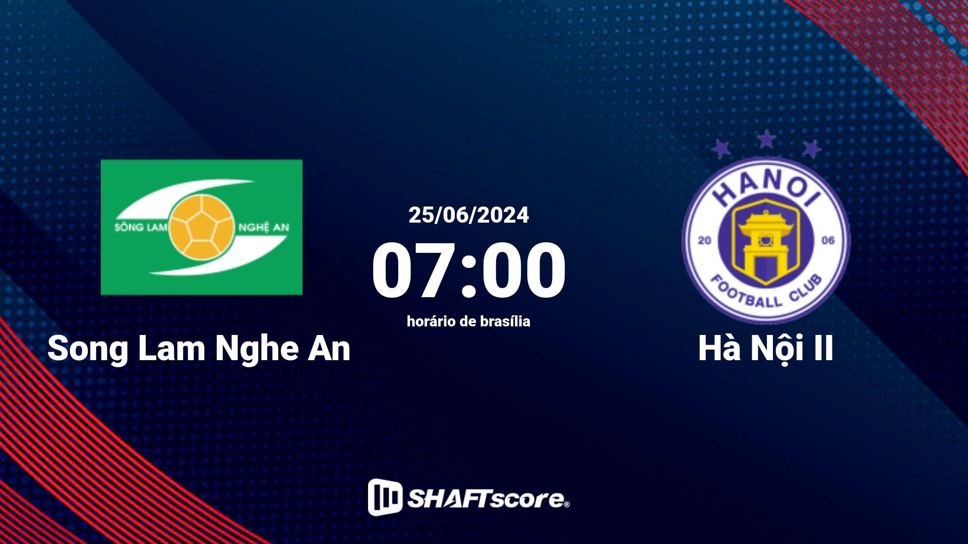 Estatísticas do jogo Song Lam Nghe An vs Hà Nội II 25.06 07:00