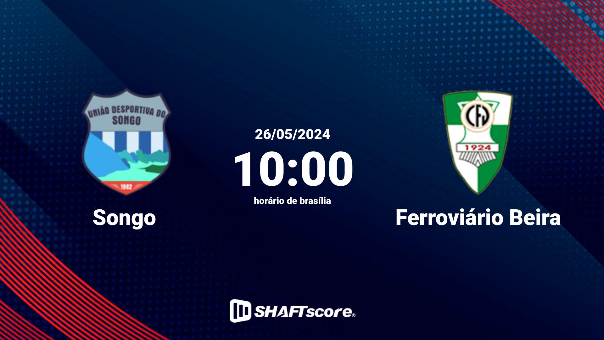 Estatísticas do jogo Songo vs Ferroviário Beira 26.05 10:00