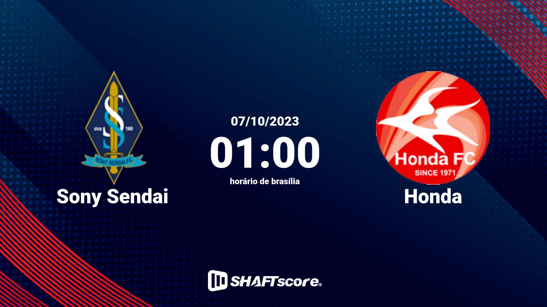 Estatísticas do jogo Sony Sendai vs Honda 07.10 01:00