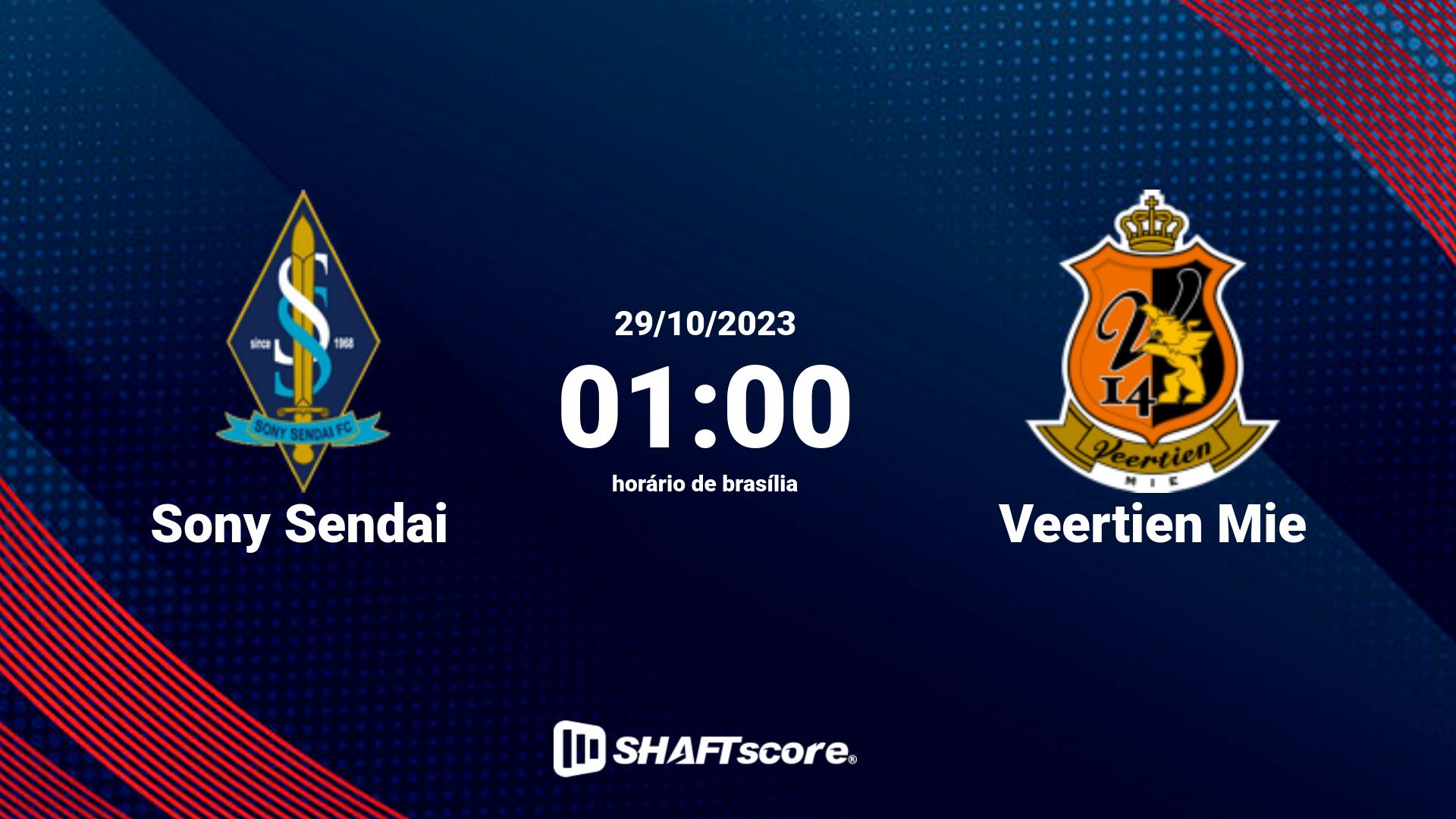 Estatísticas do jogo Sony Sendai vs Veertien Mie 29.10 01:00