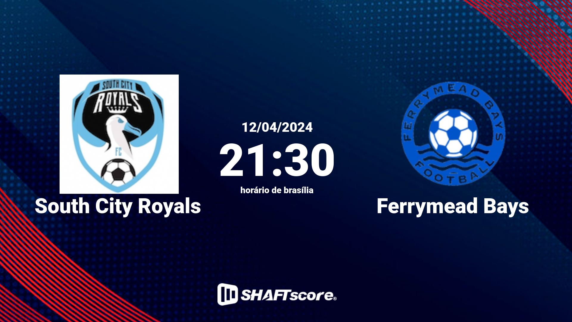 Estatísticas do jogo South City Royals vs Ferrymead Bays 12.04 21:30