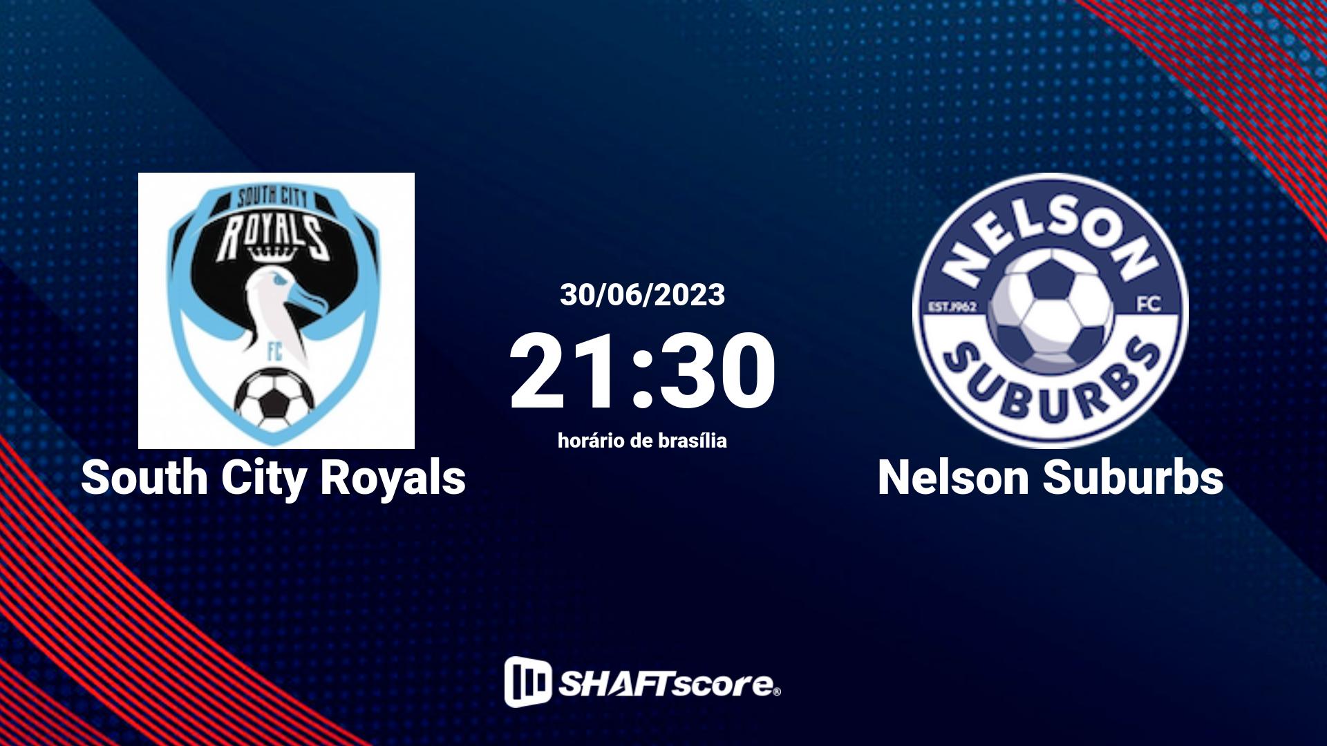 Estatísticas do jogo South City Royals vs Nelson Suburbs 30.06 21:30