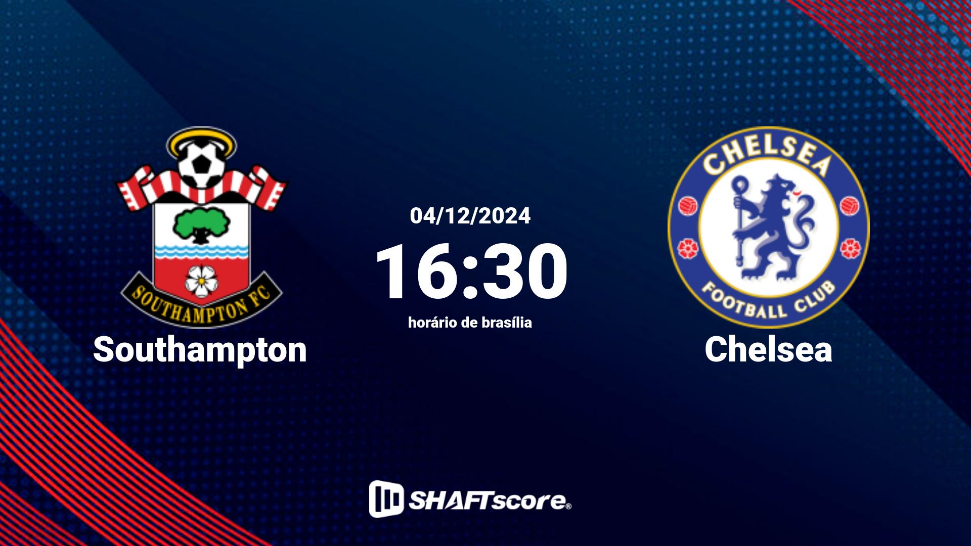 Estatísticas do jogo Southampton vs Chelsea 04.12 16:30