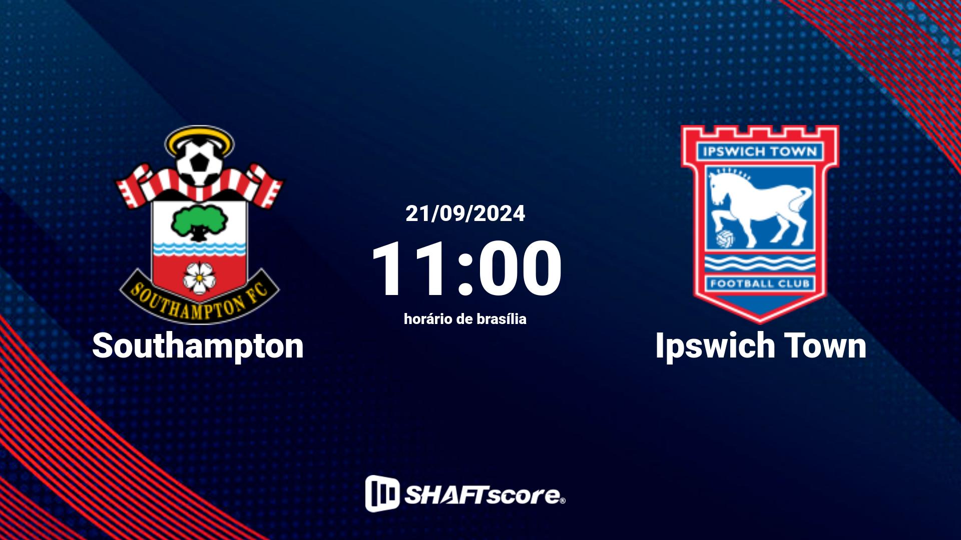 Estatísticas do jogo Southampton vs Ipswich Town 21.09 11:00