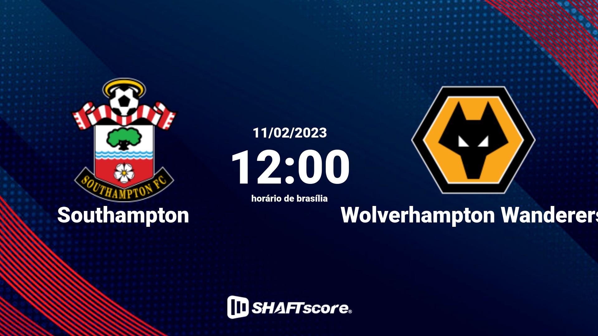 Estatísticas do jogo Southampton vs Wolverhampton Wanderers 11.02 12:00