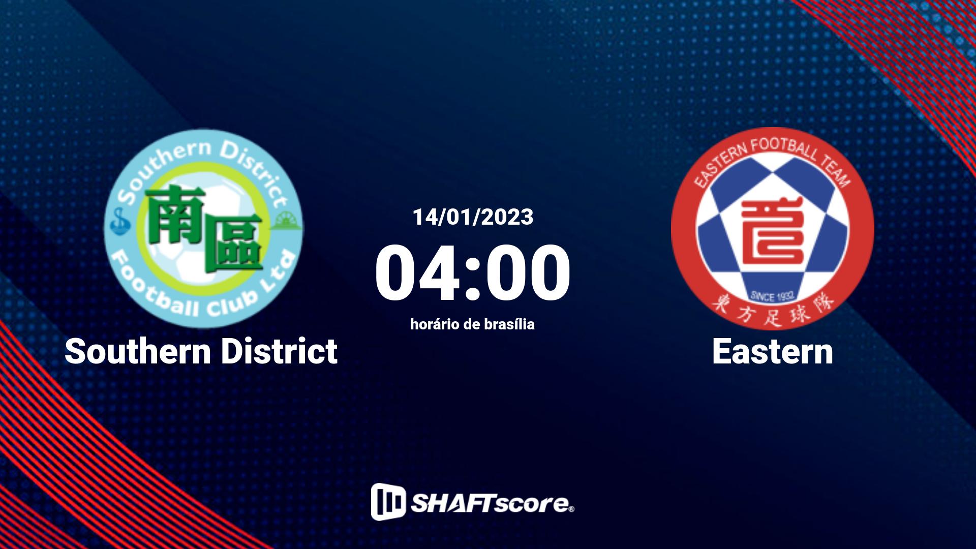 Estatísticas do jogo Southern District vs Eastern 14.01 04:00