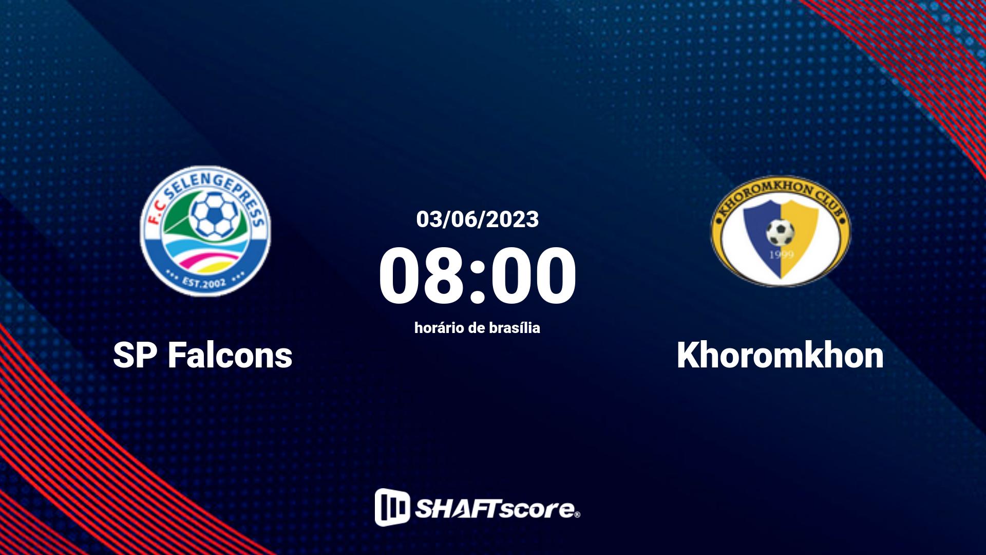Estatísticas do jogo SP Falcons vs Khoromkhon 03.06 08:00