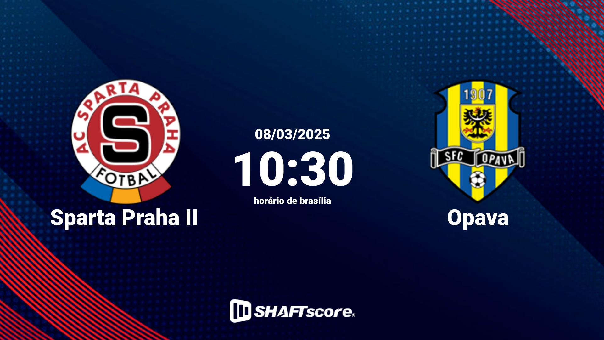 Estatísticas do jogo Sparta Praha II vs Opava 08.03 10:30