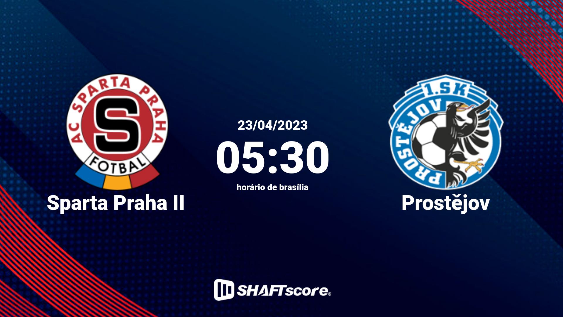 Estatísticas do jogo Sparta Praha II vs Prostějov 23.04 05:30