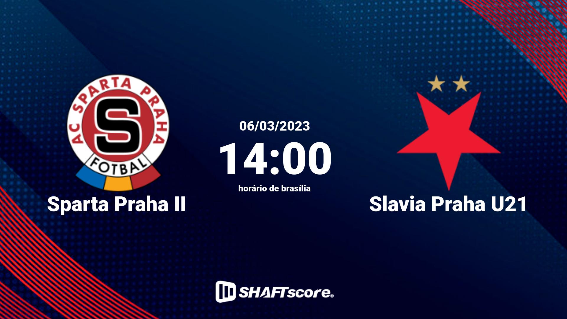 Estatísticas do jogo Sparta Praha II vs Slavia Praha U21 06.03 14:00