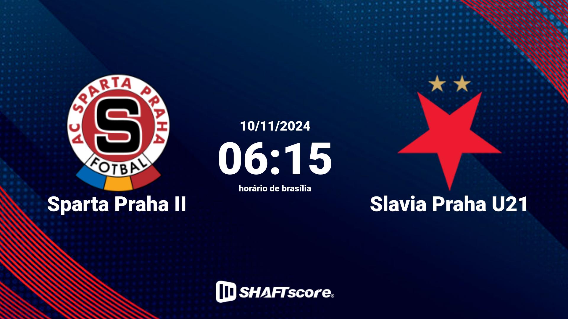 Estatísticas do jogo Sparta Praha II vs Slavia Praha U21 10.11 06:15