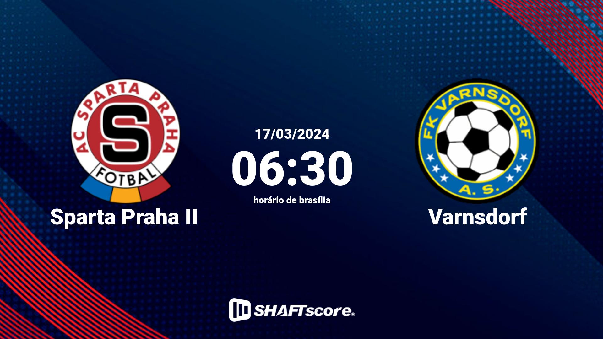 Estatísticas do jogo Sparta Praha II vs Varnsdorf 17.03 06:30