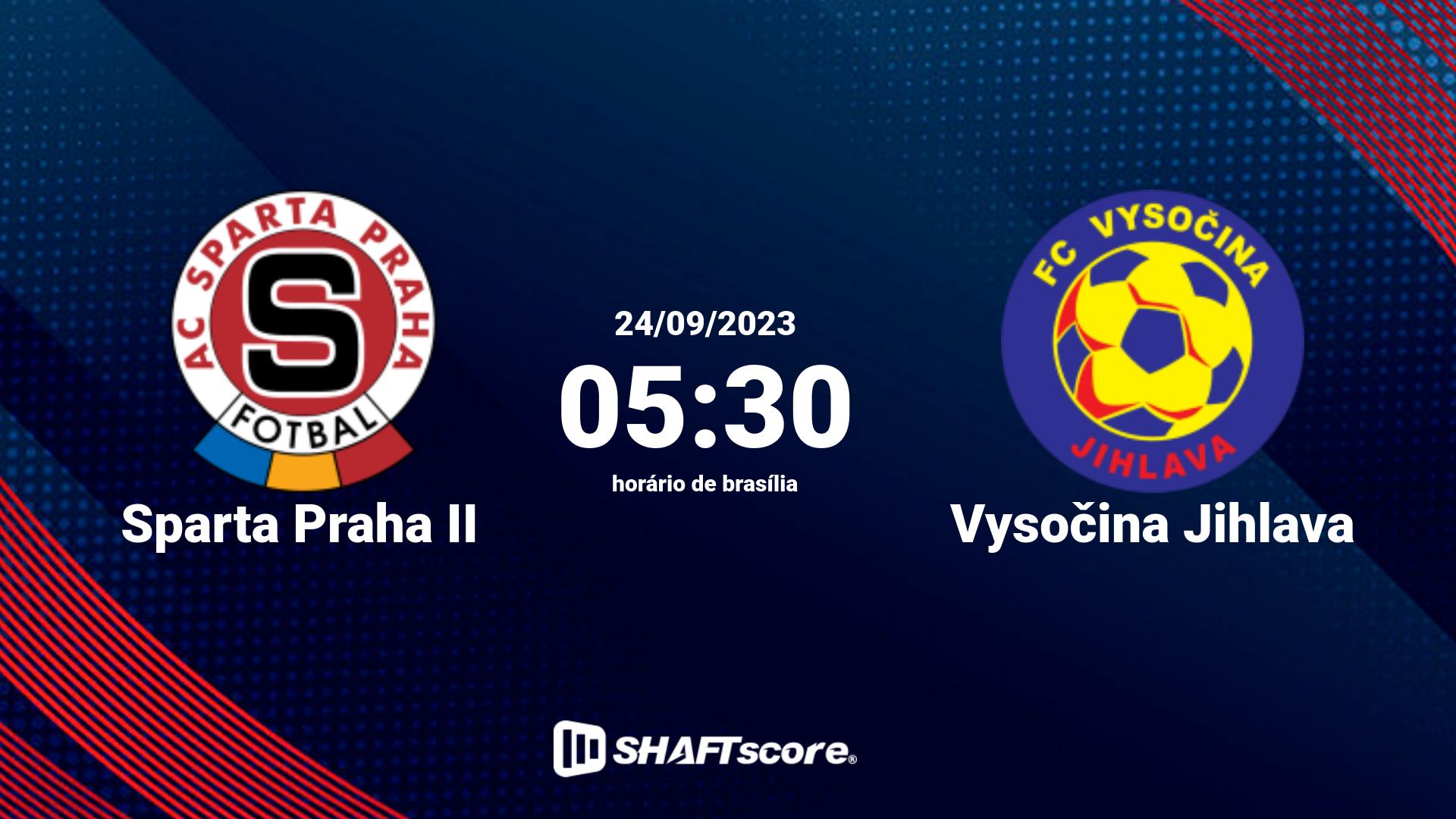 Estatísticas do jogo Sparta Praha II vs Vysočina Jihlava 24.09 05:30