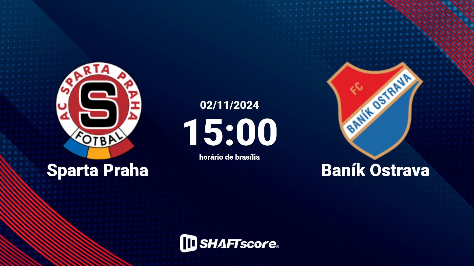 Estatísticas do jogo Sparta Praha vs Baník Ostrava 02.11 15:00