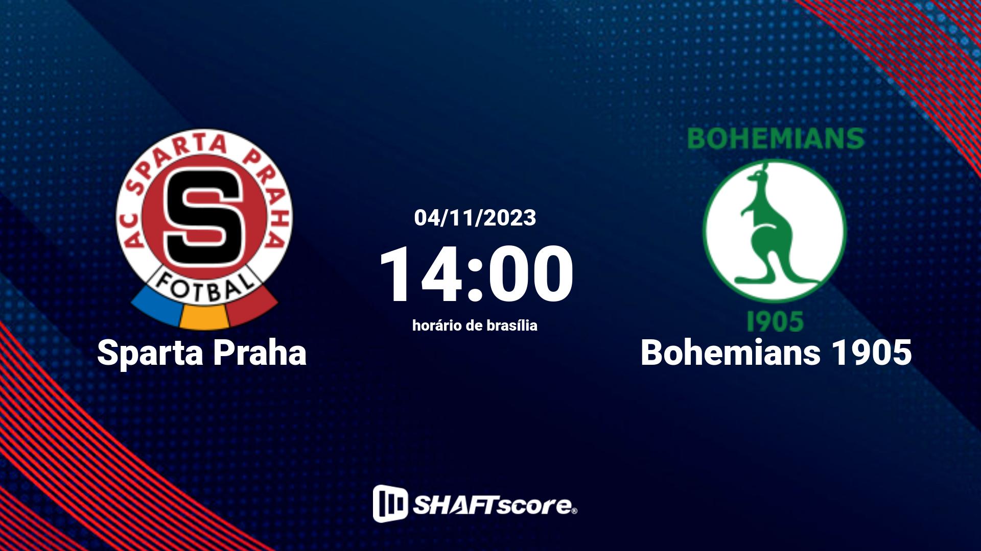 Estatísticas do jogo Sparta Praha vs Bohemians 1905 04.11 14:00