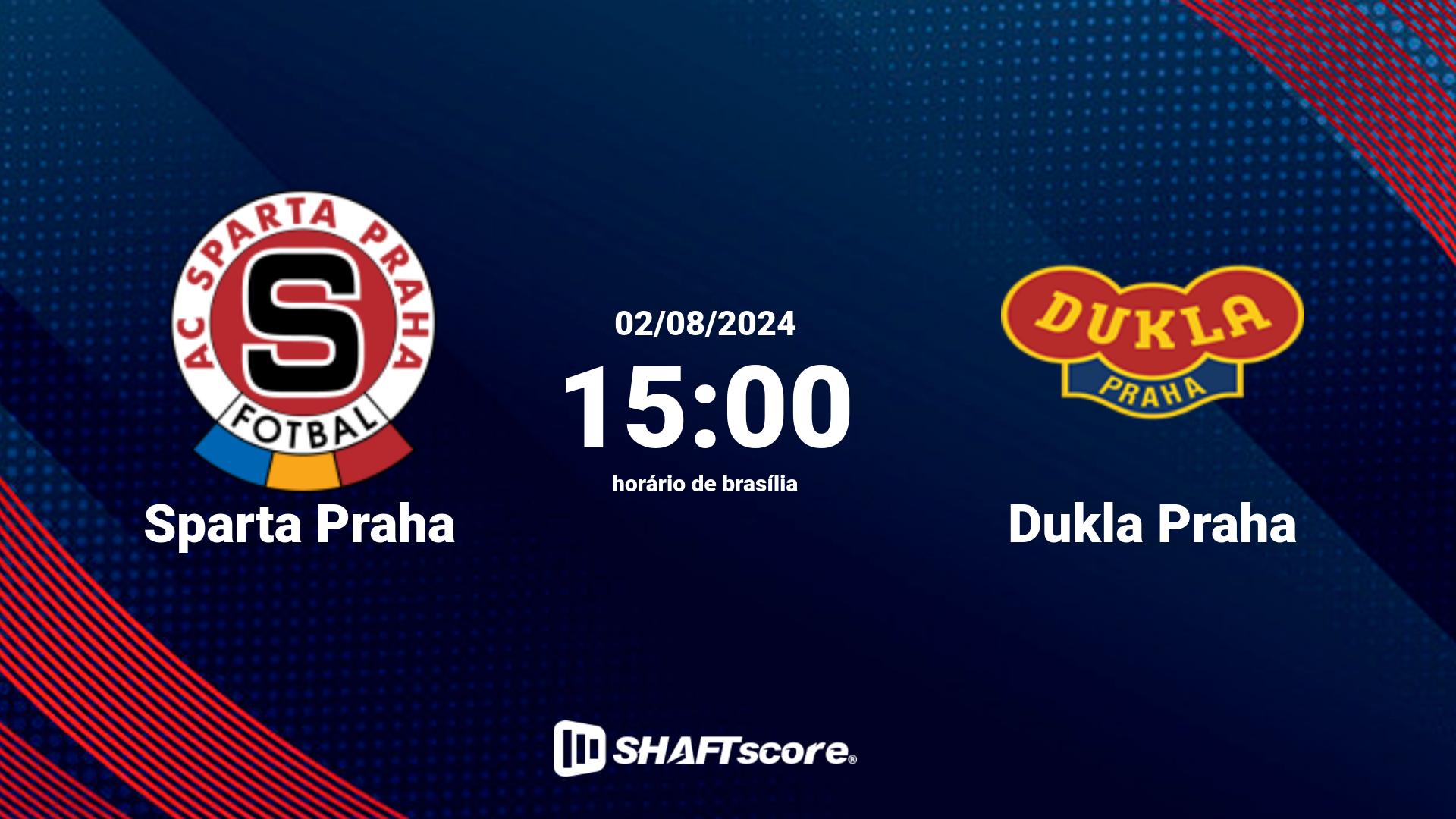 Estatísticas do jogo Sparta Praha vs Dukla Praha 02.08 15:00