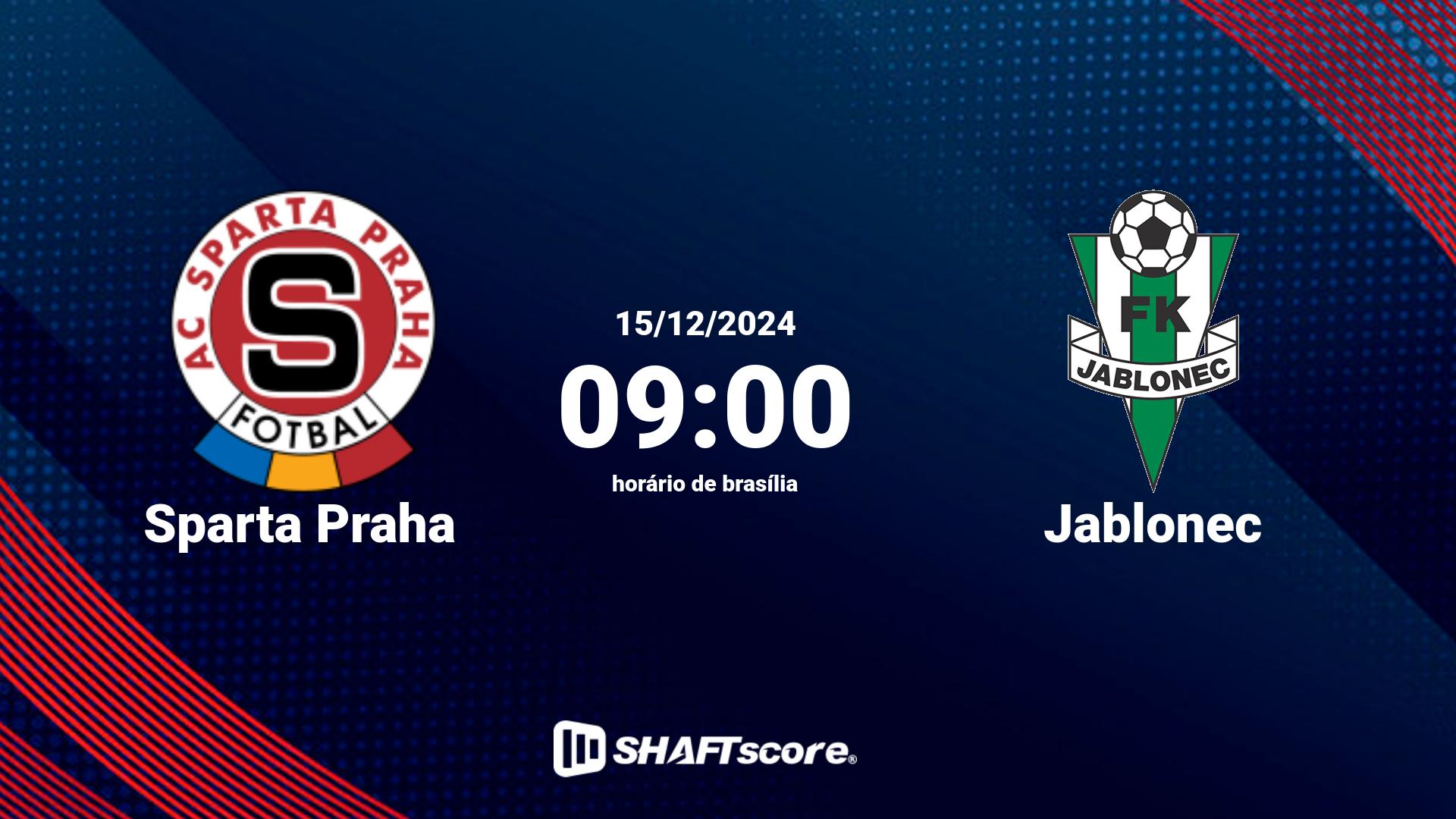 Estatísticas do jogo Sparta Praha vs Jablonec 15.12 09:00