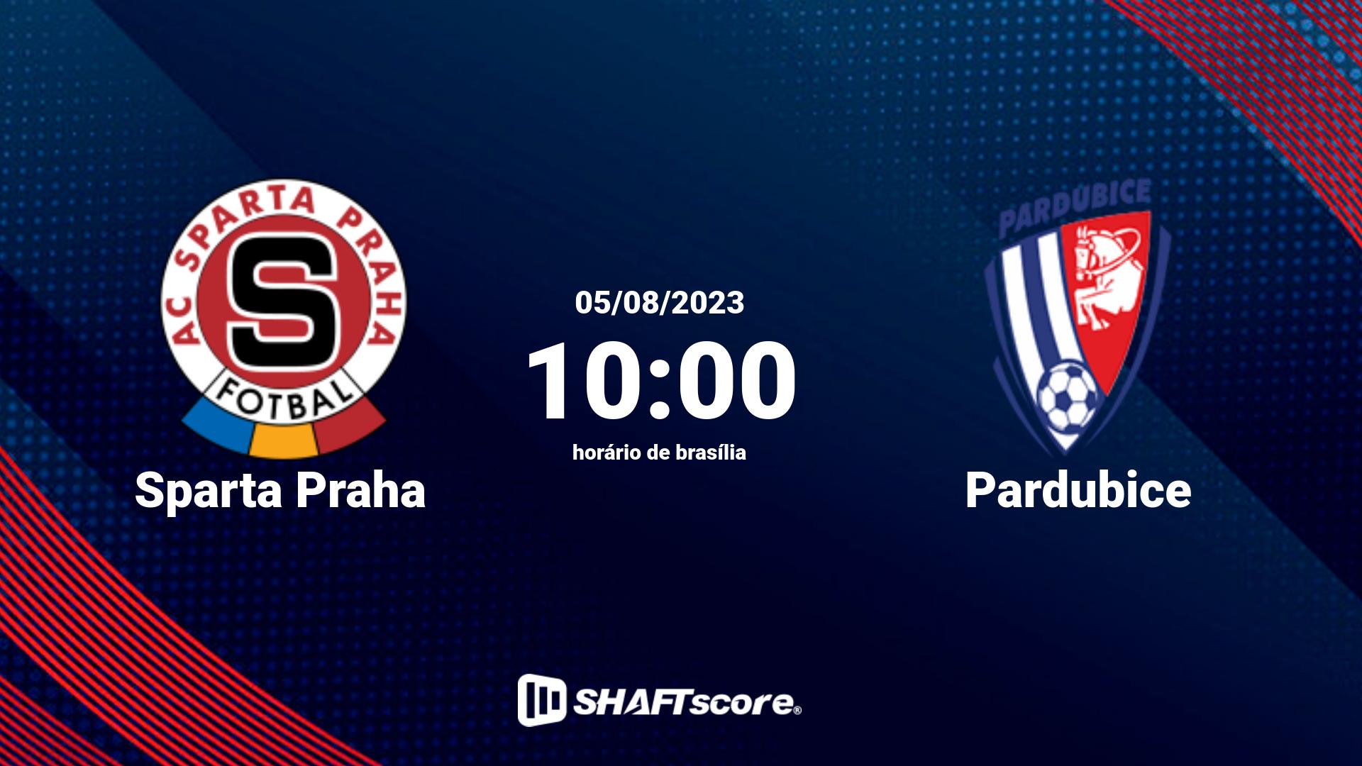 Estatísticas do jogo Sparta Praha vs Pardubice 05.08 10:00