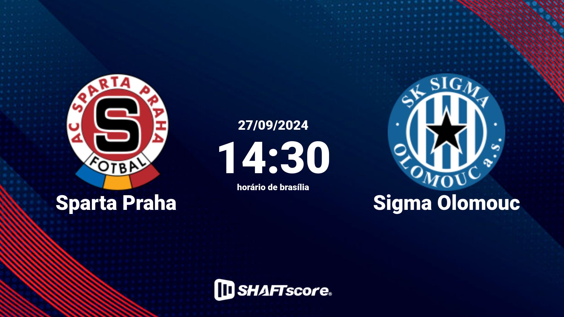 Estatísticas do jogo Sparta Praha vs Sigma Olomouc 27.09 14:30